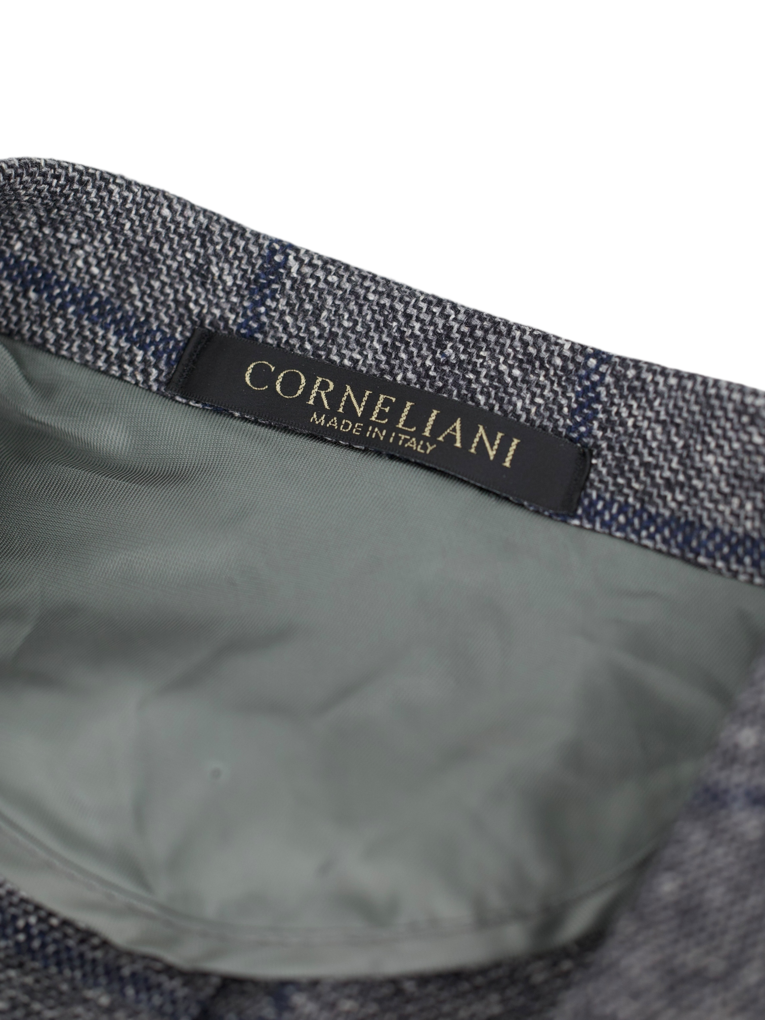 Corneliani Grey Silk, Wool & Cashmere Windowpane Jacket