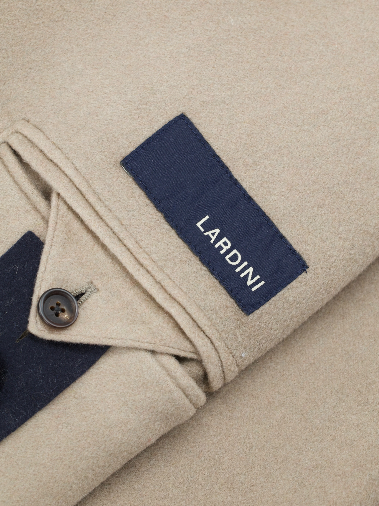 Lardini Light Brown Double Breasted Pure-Cashmere Overcoat
