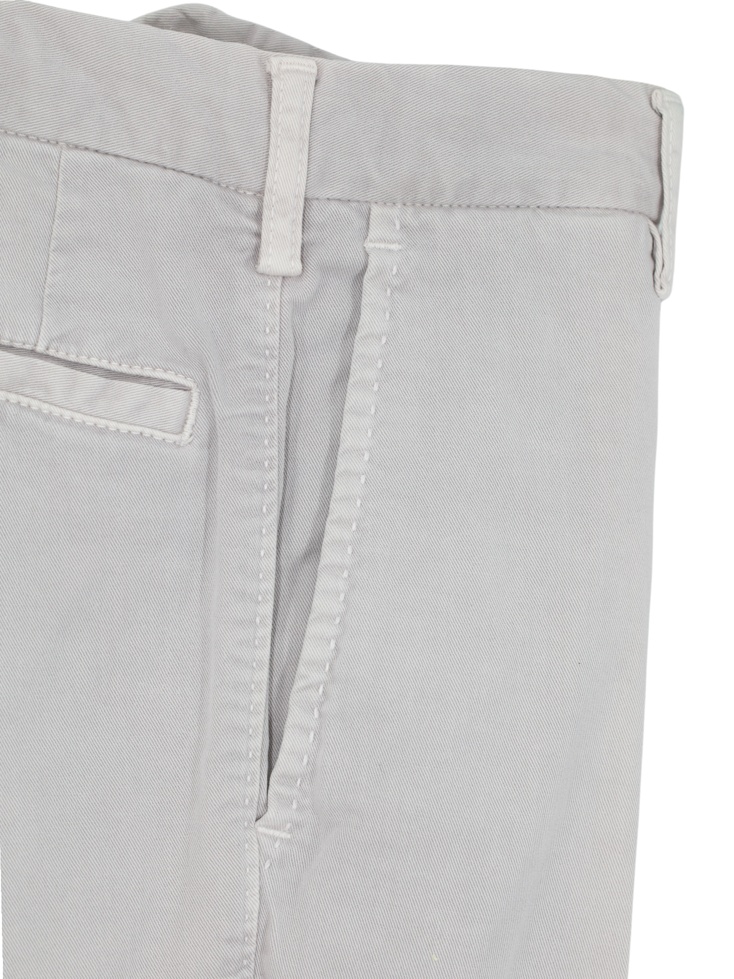 Rota Pearl Grey Pure Cotton, Wool & Stretch Twill Dress Chino