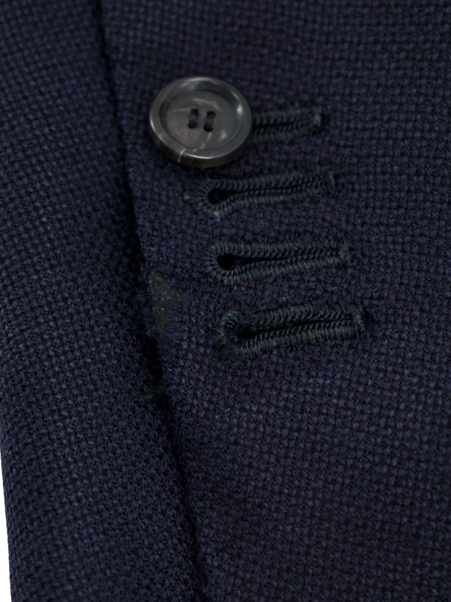 Cesare Attolini Navy Wool & Cashmere Micro-Structure Jacket