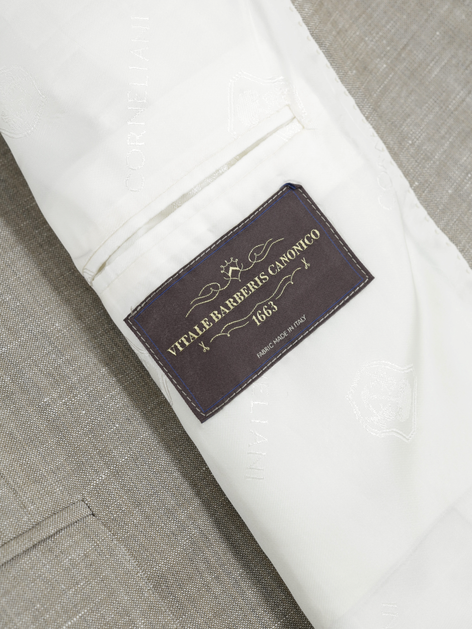 Corneliani Sand 3-Piece Wool & Linen Melange Wedding Suit