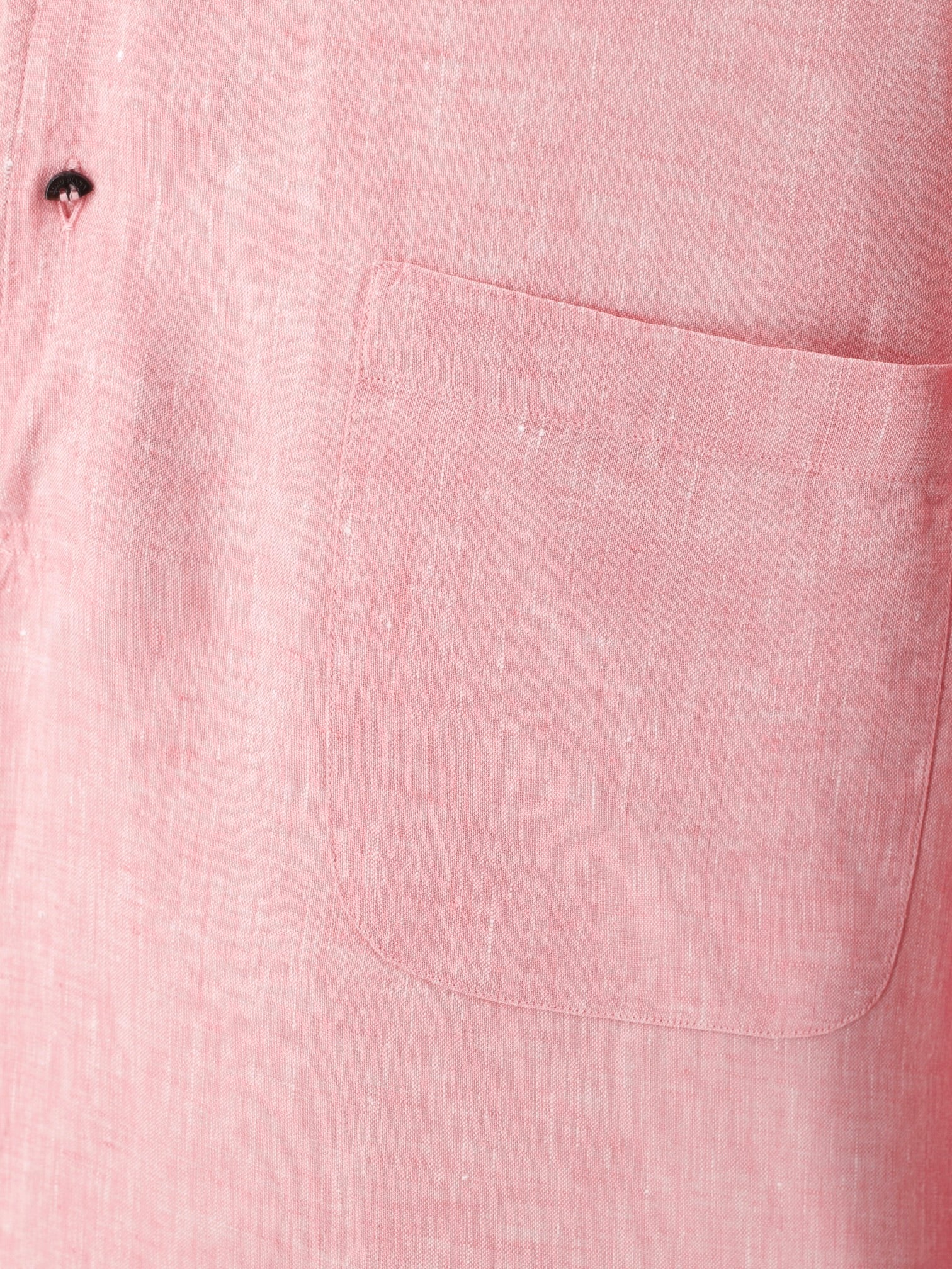 Loro Piana Pink Pure Linen Pop-Over André Shirt