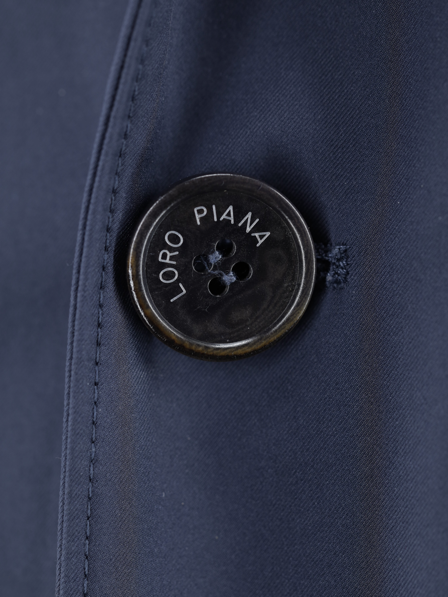 Loro Piana Navy Silky-Microfibre Storm System® Sebring Coat