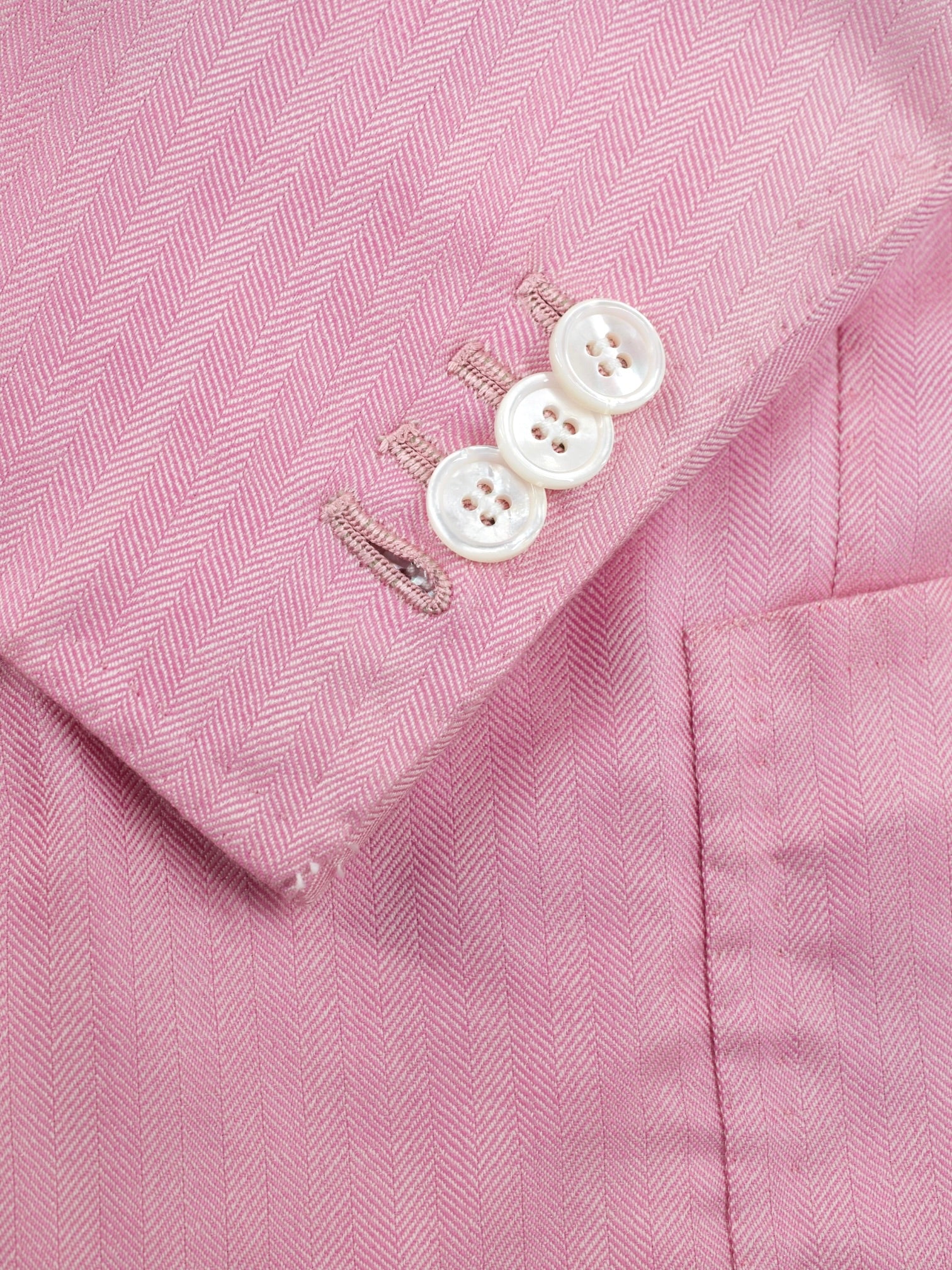 Kiton Pink Cashmere & Silk Herringbone Summer Jacket