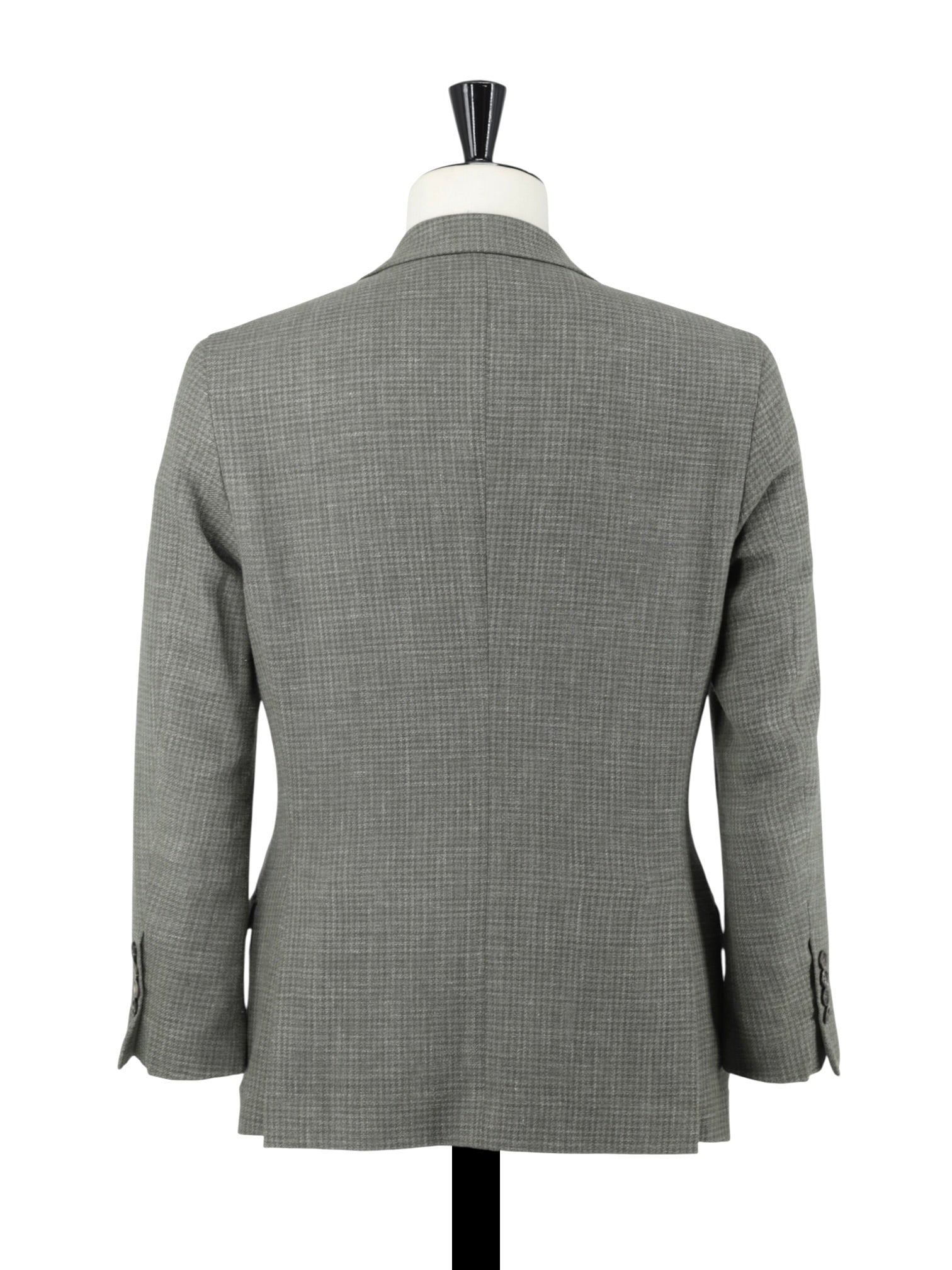 Brunello Cucinelli Sage Green Wool, Linen & Silk Pied de Poule Jacket