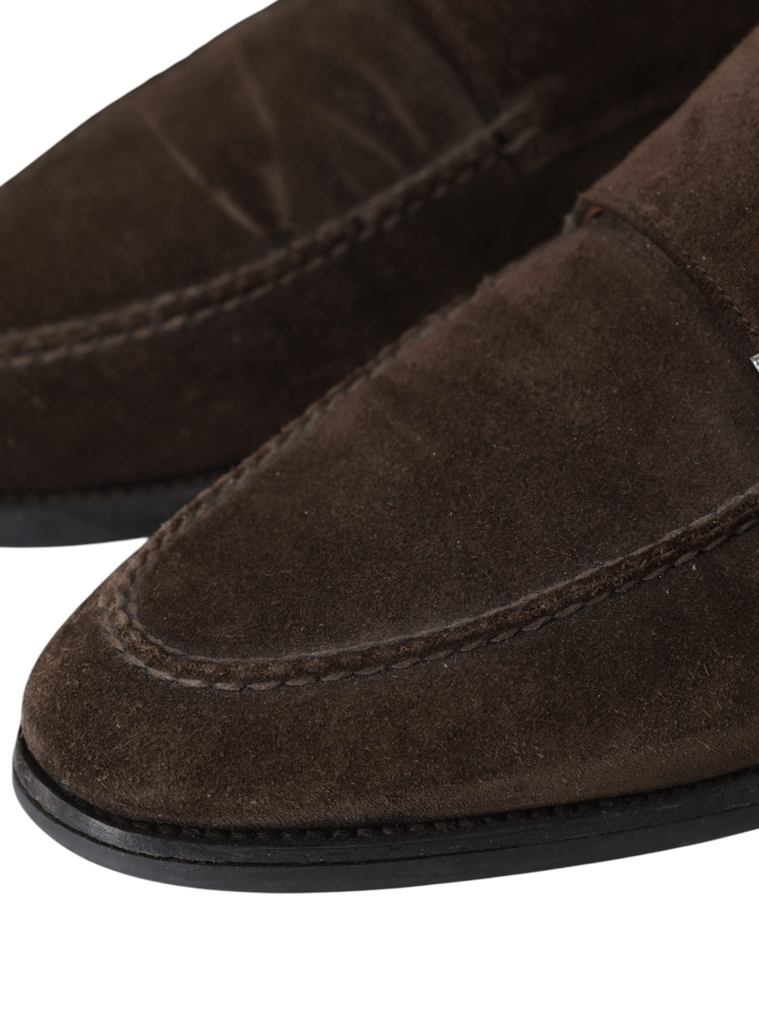 Santoni Dark Brown Suede City-Sole Double Monk + Belt