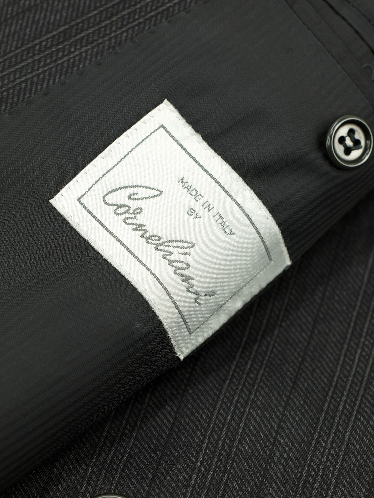 Corneliani Grey Vintage Fine-Wool Double Breasted Pinstripe Suit