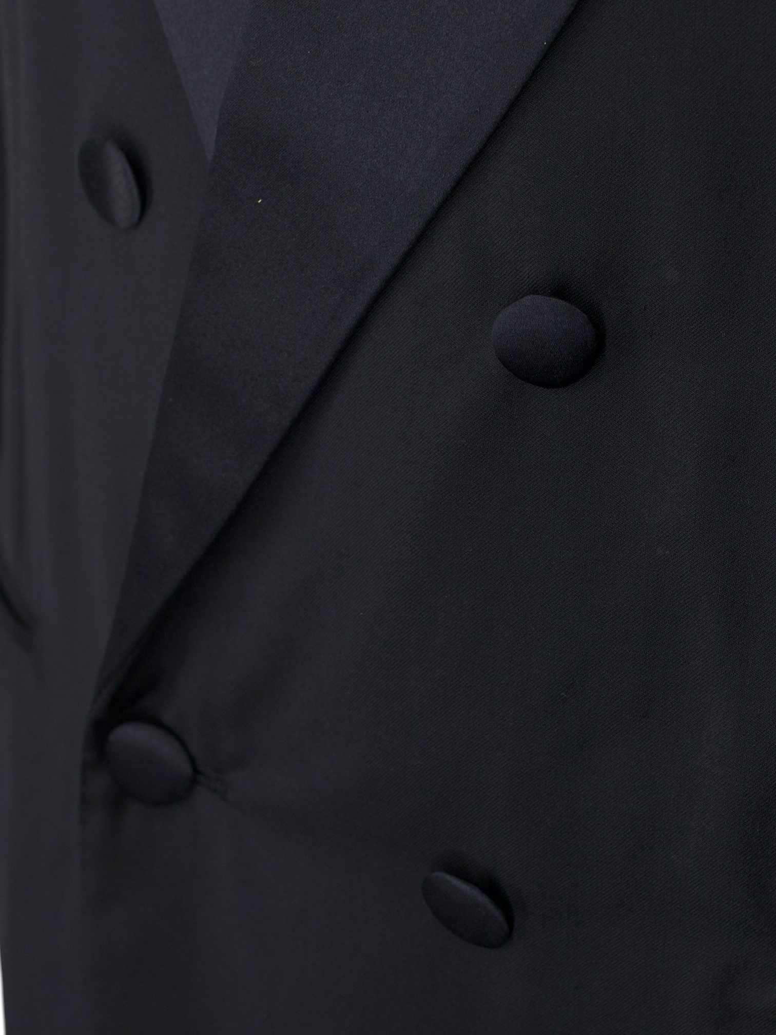 Kiton Black Vintage Fine-Wool Double Breasted Tuxedo Dinner Jacket