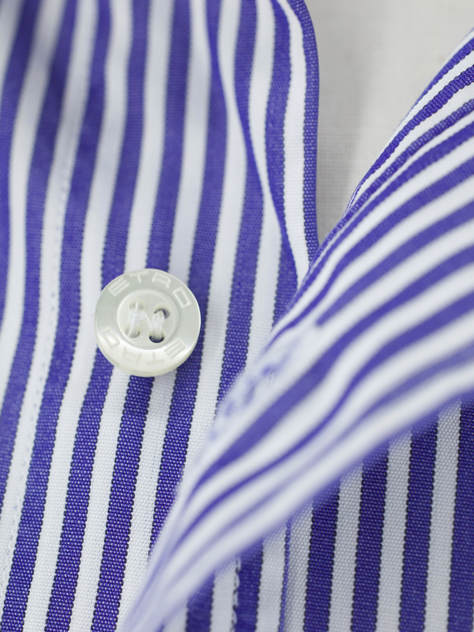 Etro Milano Blue & White Cotton Bengal-Stripe Relaxed-Fit Shirt