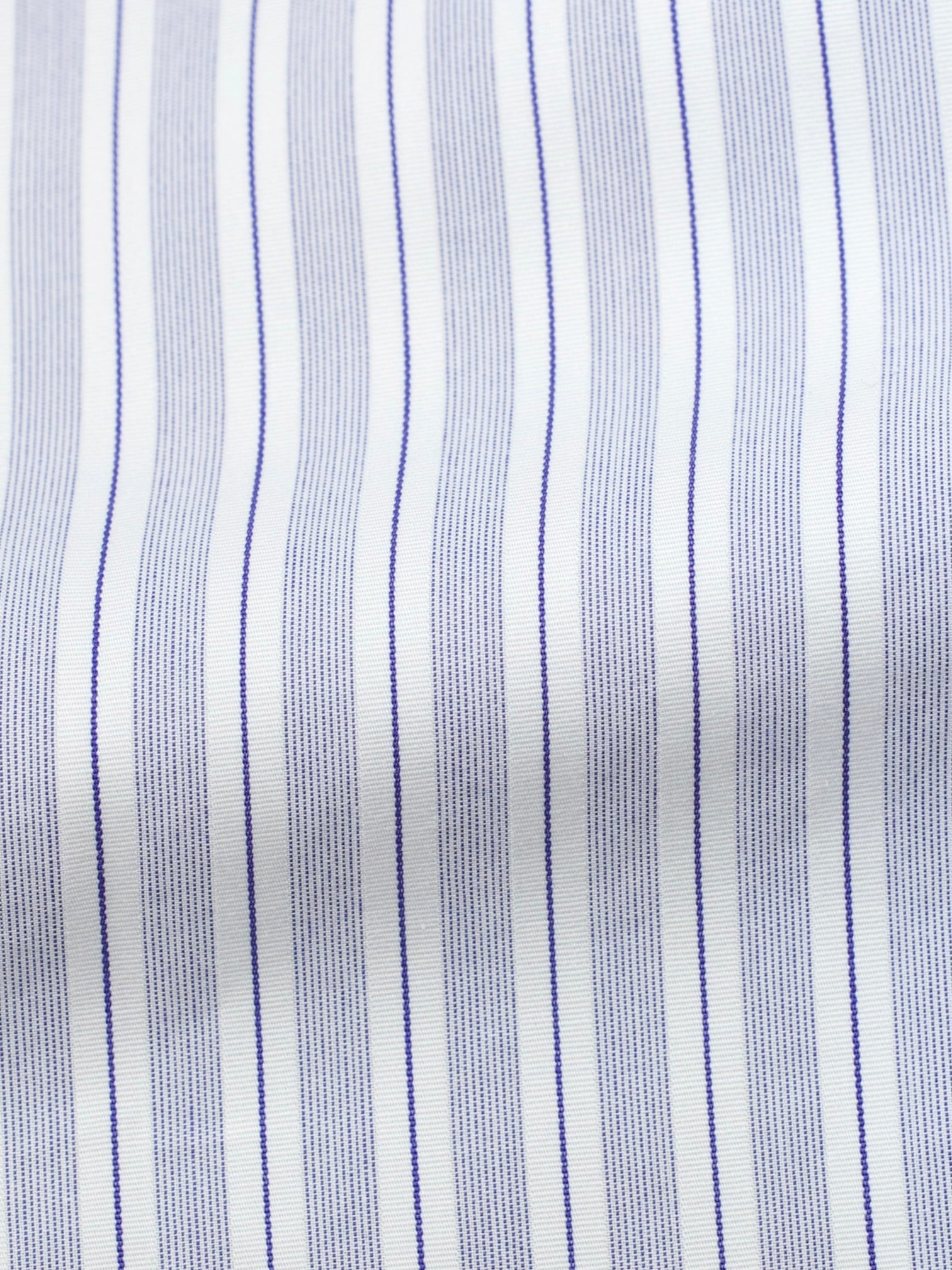 Kiton Blue & White Cotton Vintage-Stripe French-Cuff Shirt