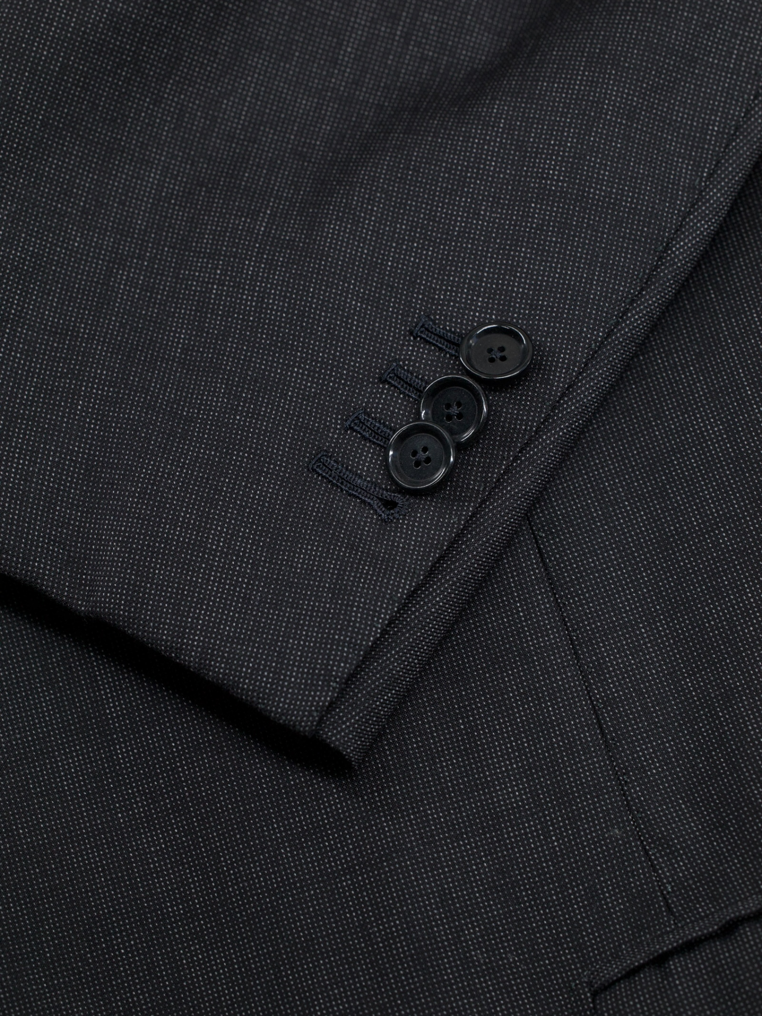 Cesare Attolini Dark Grey Super 170's Pinpoint Suit