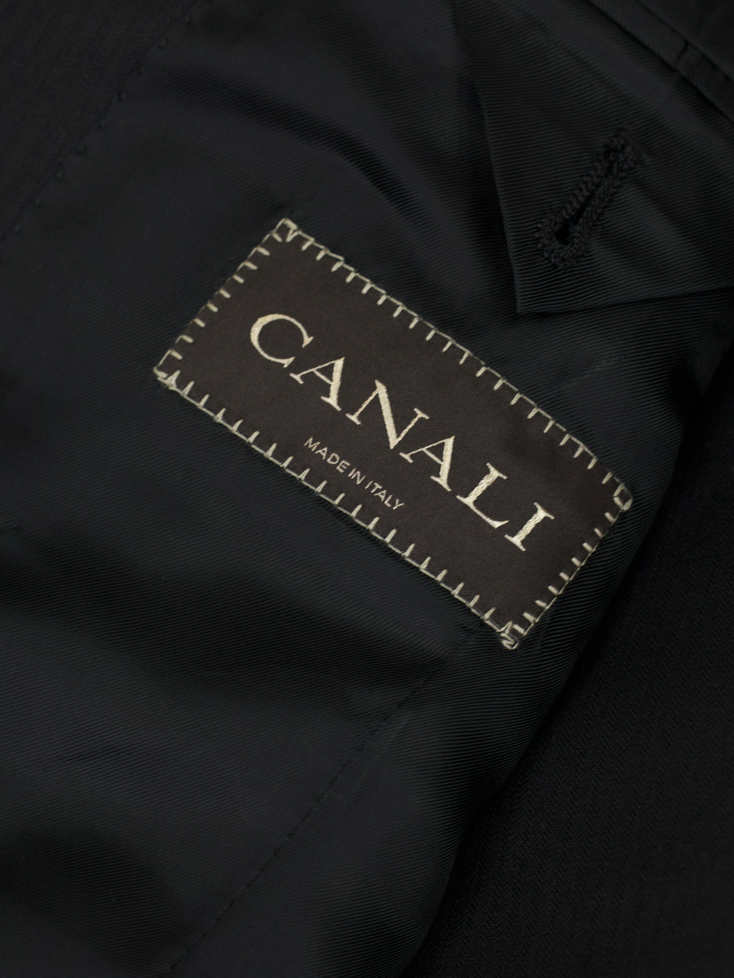Canali Black & Grey Fine-Wool Traditional Micro-Herringbone Morning Suit