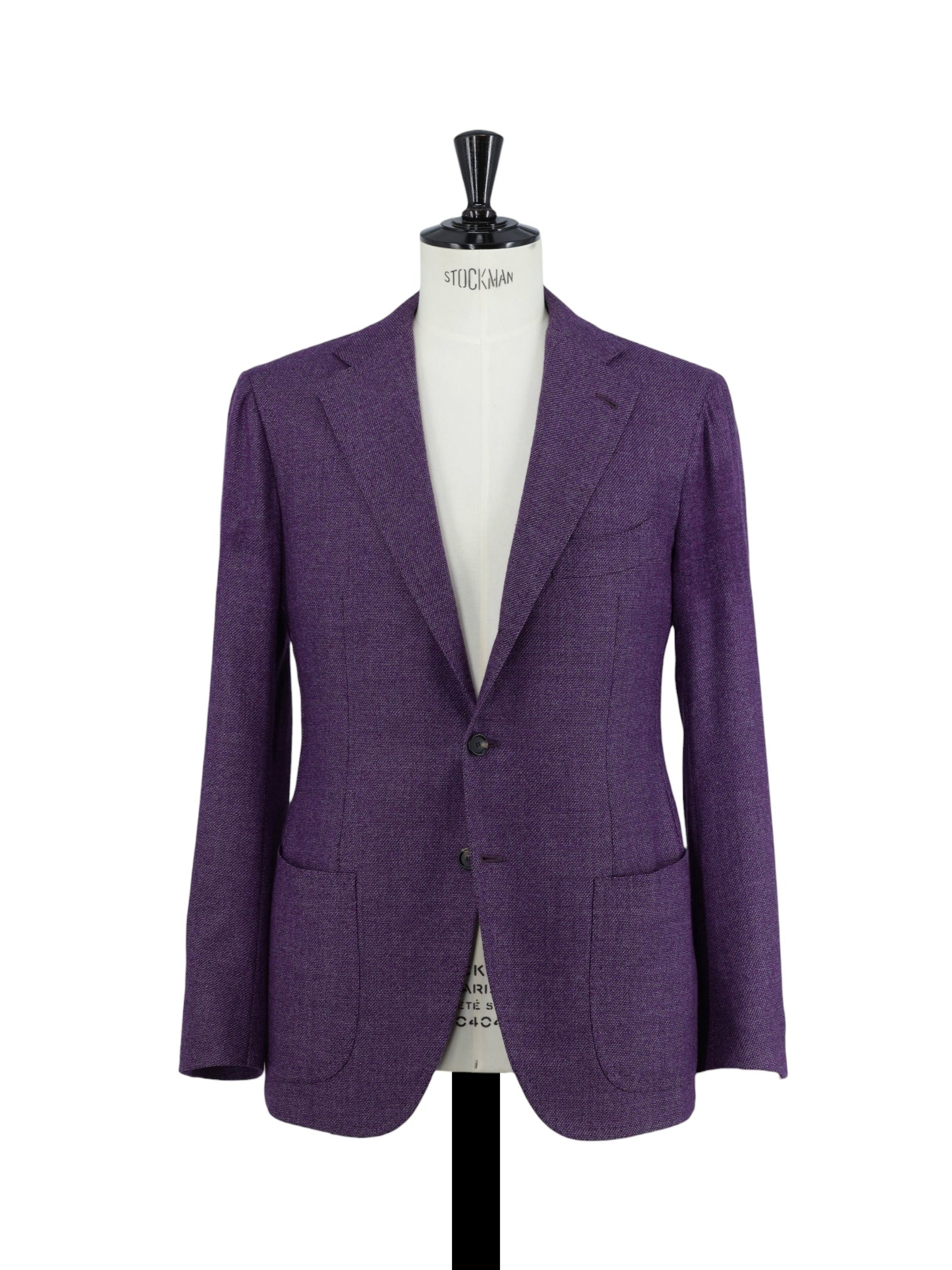 Cesare Attolini Purple Wool Micro-Pattern Jacket