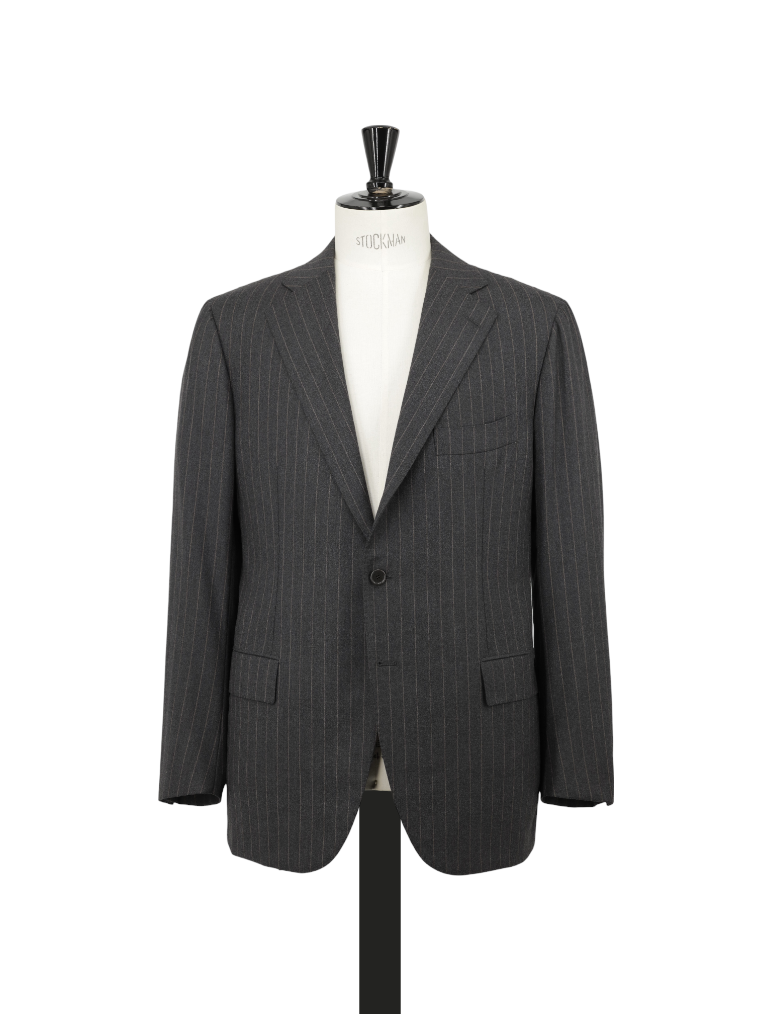 Cesare Attolini Grey & Brown Super 120's Pinstripe Suit