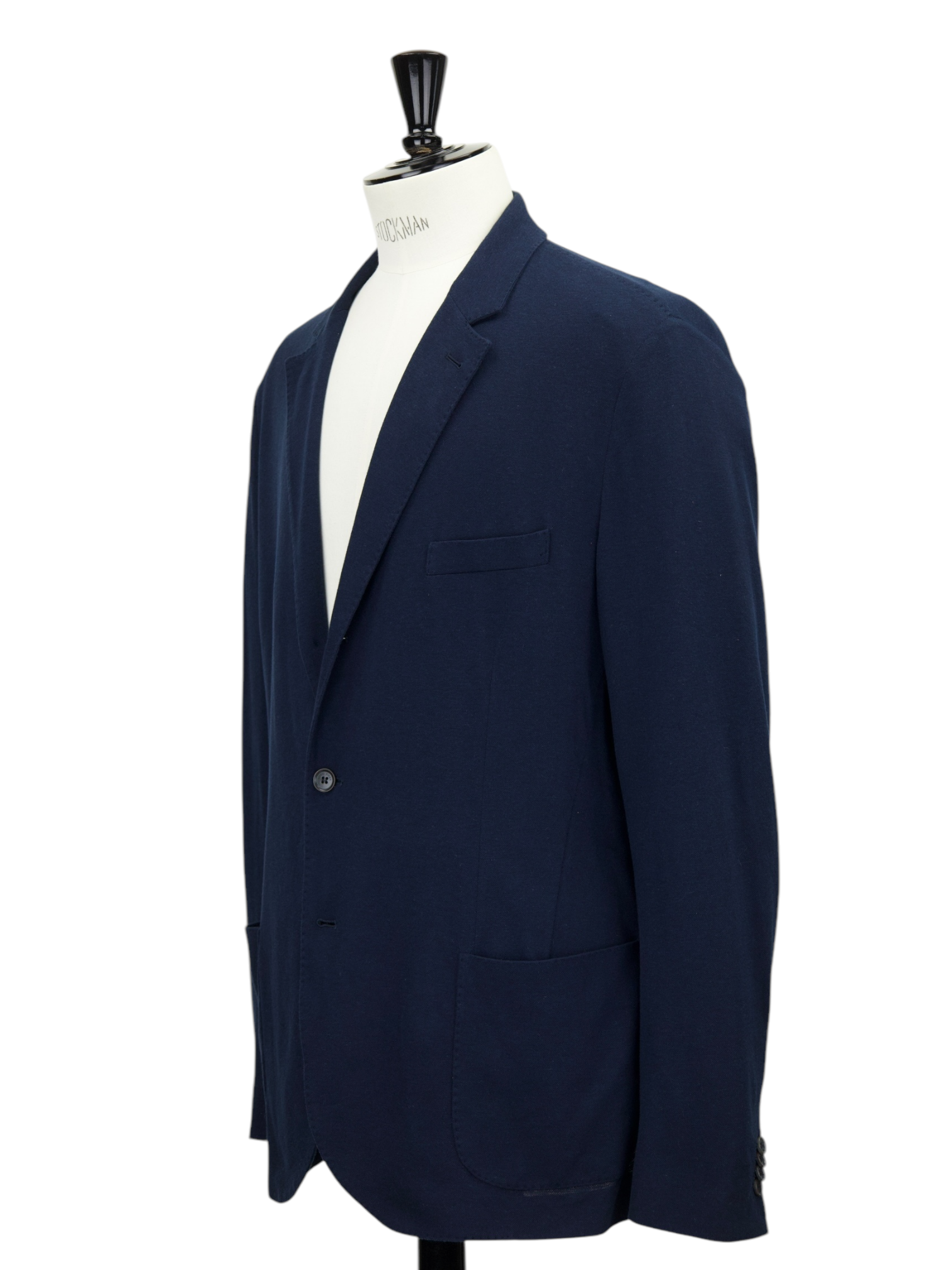 Loro Piana Navy Cotton, Silk & Linen Tricot Knitted Summer Jacket