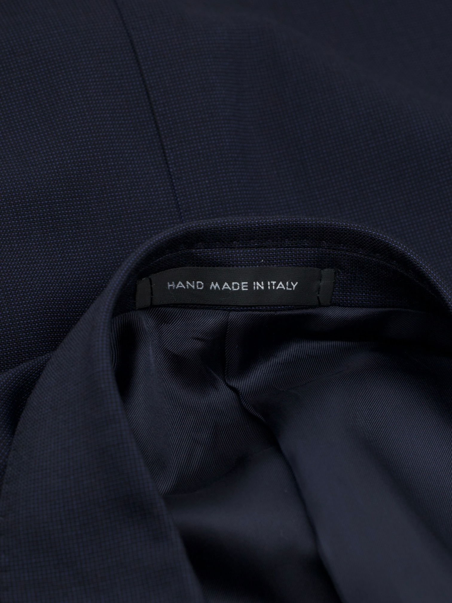 Caruso Navy Double Breasted Super 110's Pinpoint Suit