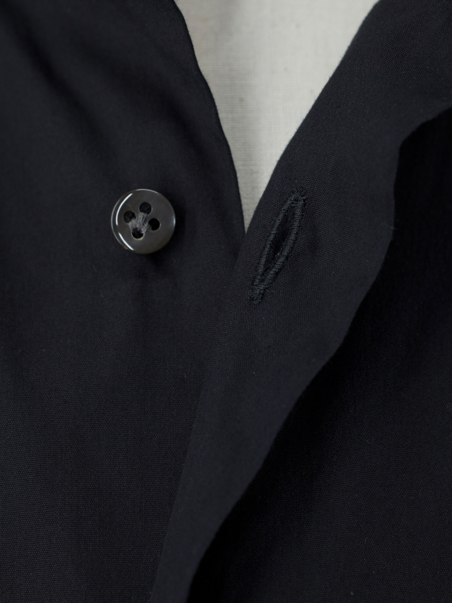 Emanuele Maffeis Black Cotton & Stretch Dress Shirt