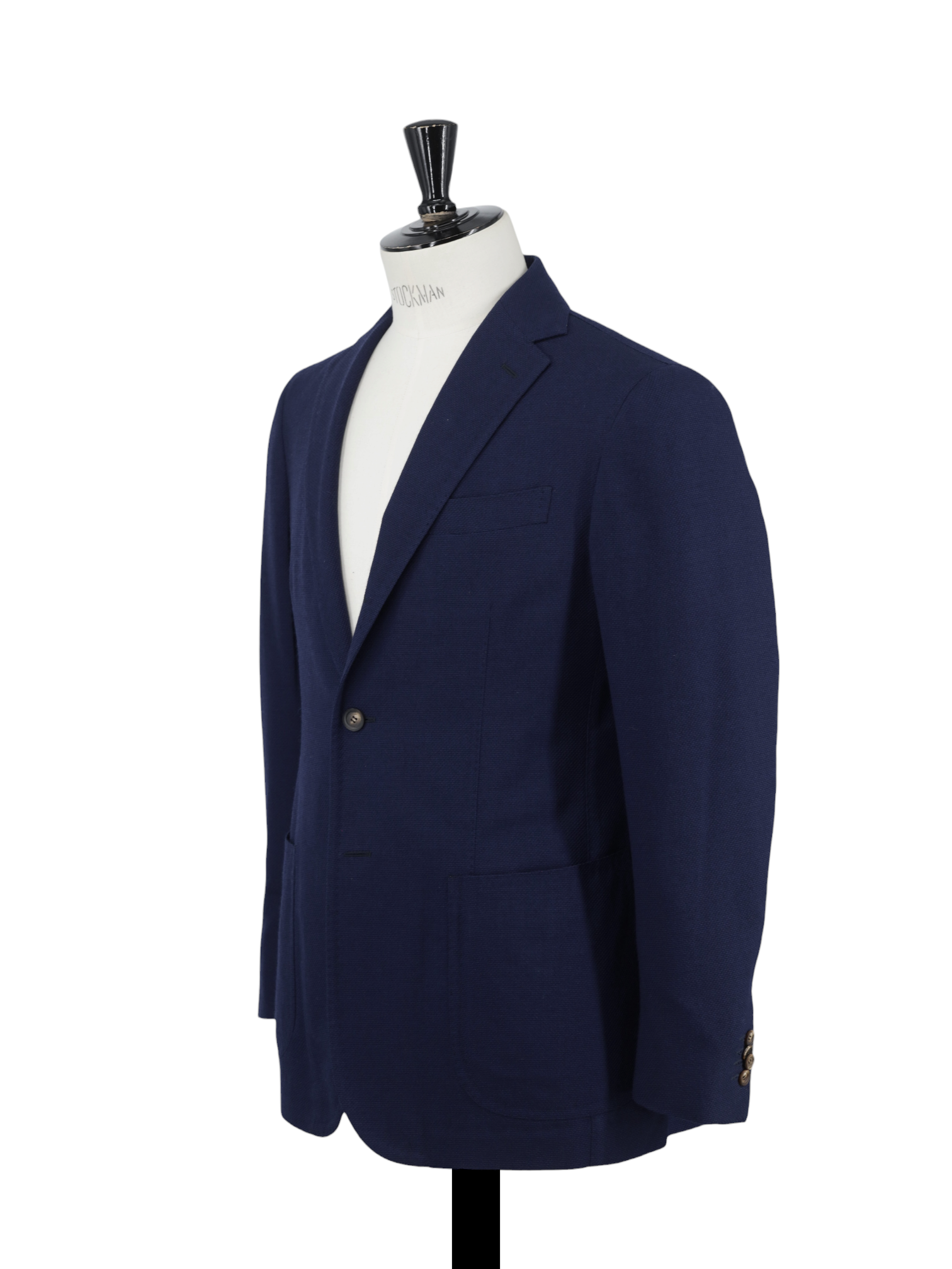 Stile Latino Navy Wool Serge-Weave Blazer Jacket