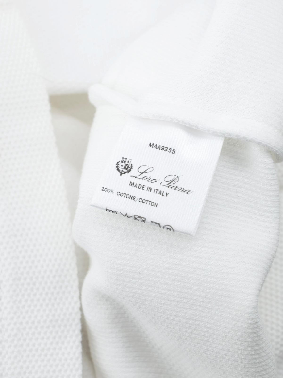 Loro Piana White Cotton-Piqué Long-Sleeve Pop-Over Shirt