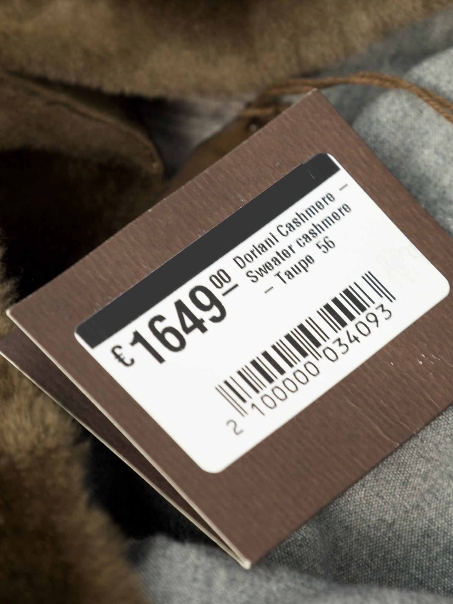 Doriani Cashmere Taupe Cashmere & Castorino Beaver Fur Knitwear