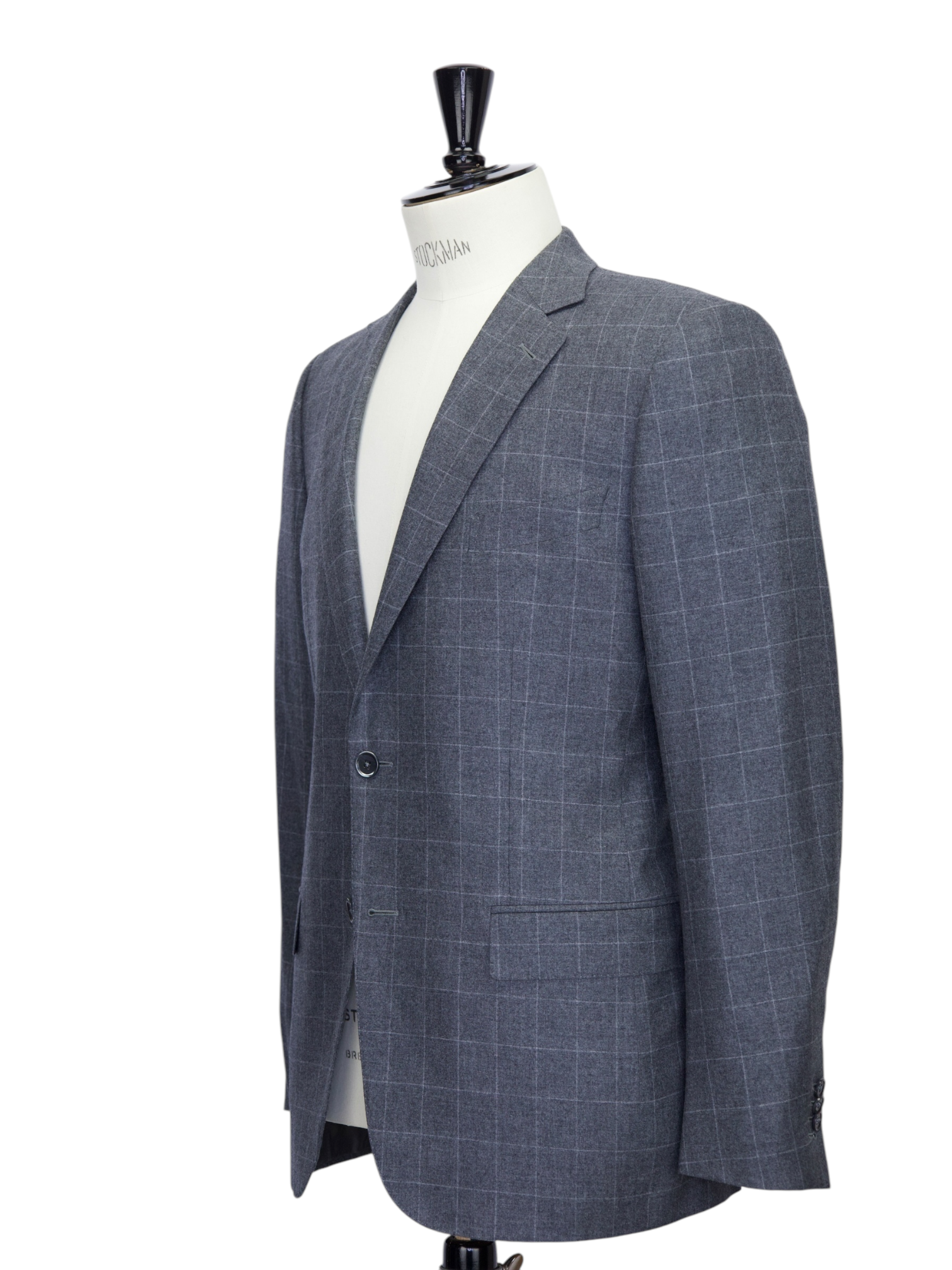 Ermenegildo Zegna Grey Cashmere & Silk Windowpane Suit