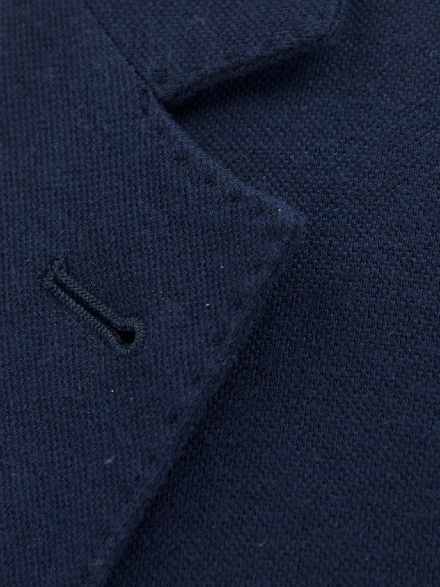 Loro Piana Navy Cotton, Silk & Linen Tricot Knitted Summer Jacket