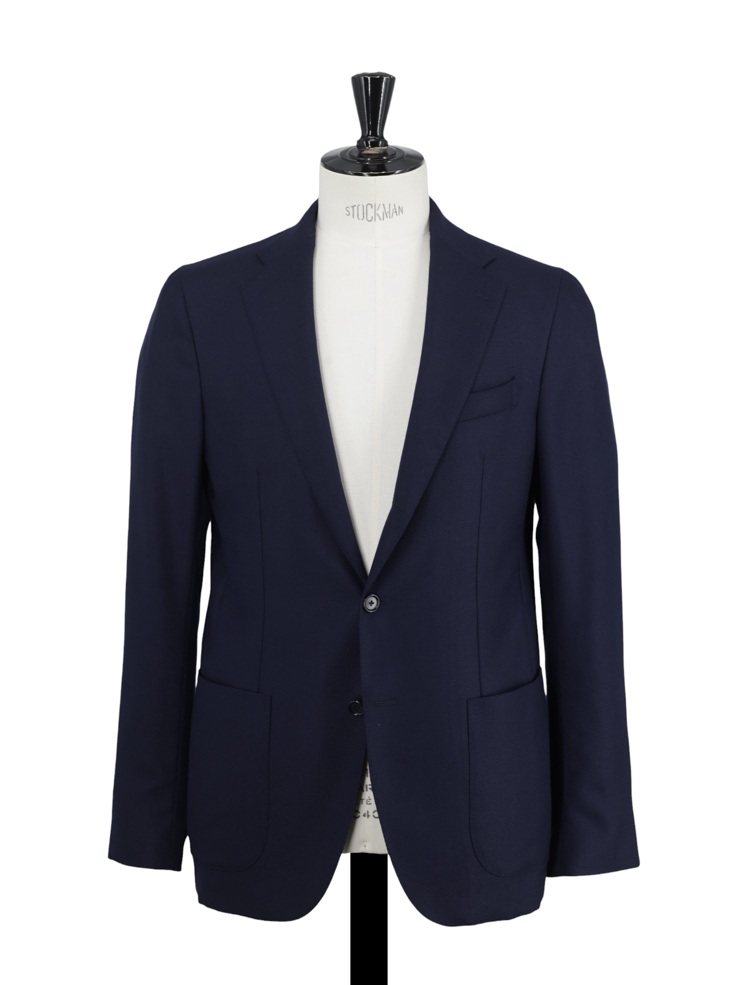 E. Formicola Navy Lightweight-Wool Hopsack Blazer Jacket