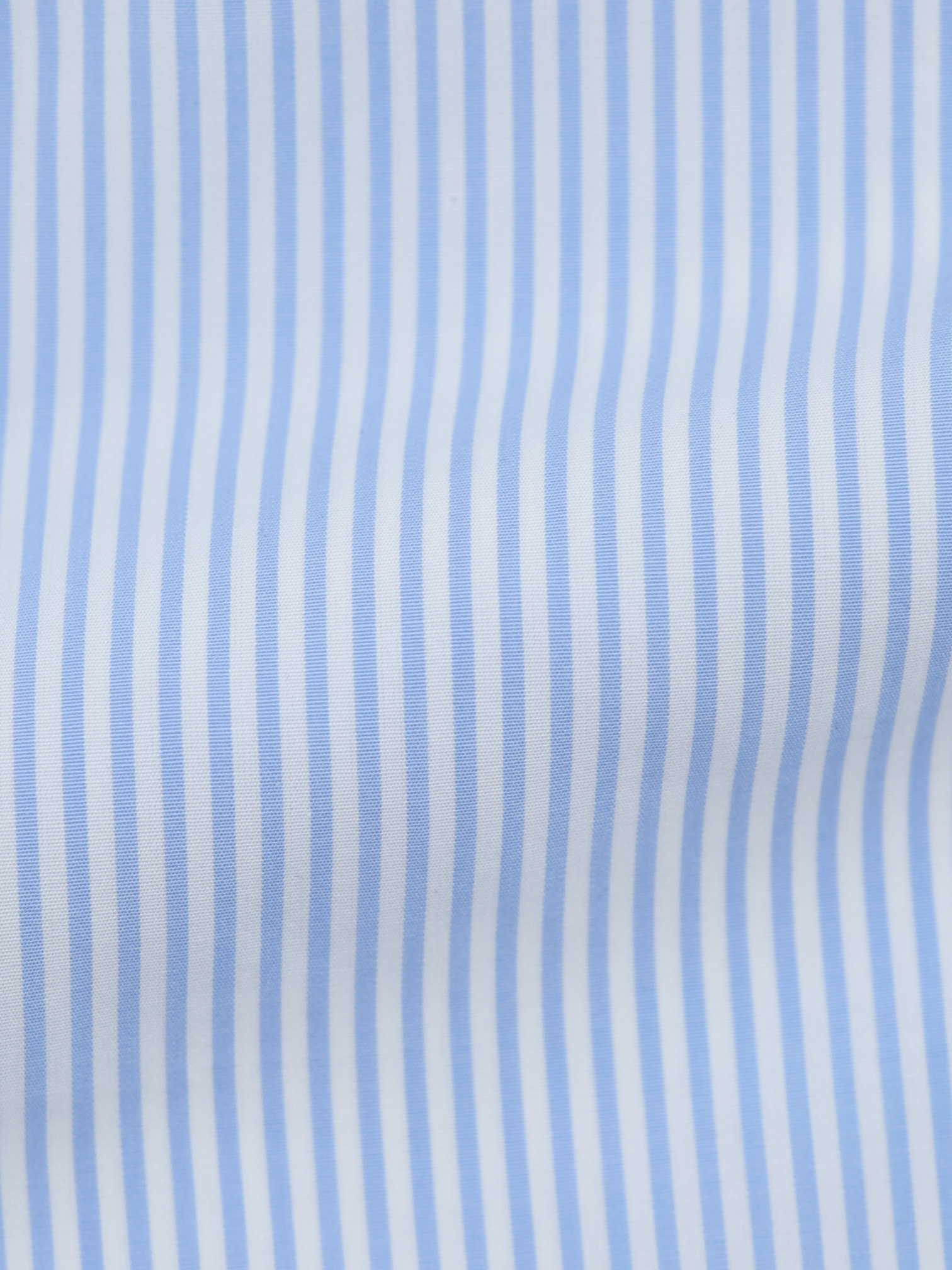 Finamore Light Blue Cotton Pinstripe French Cuff Shirt