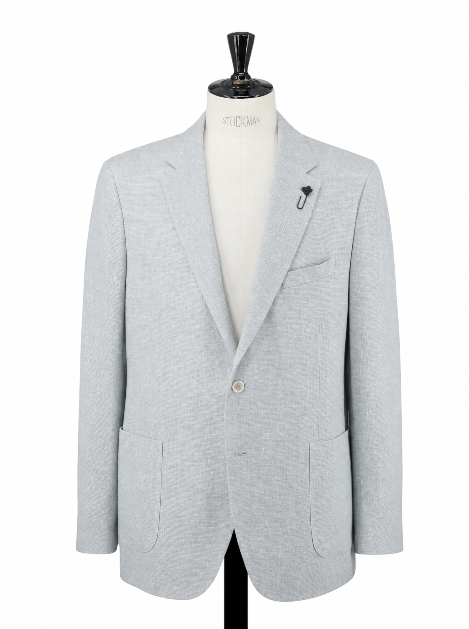 Lardini Seafoam Green Linen & Wool Hopsack Jacket