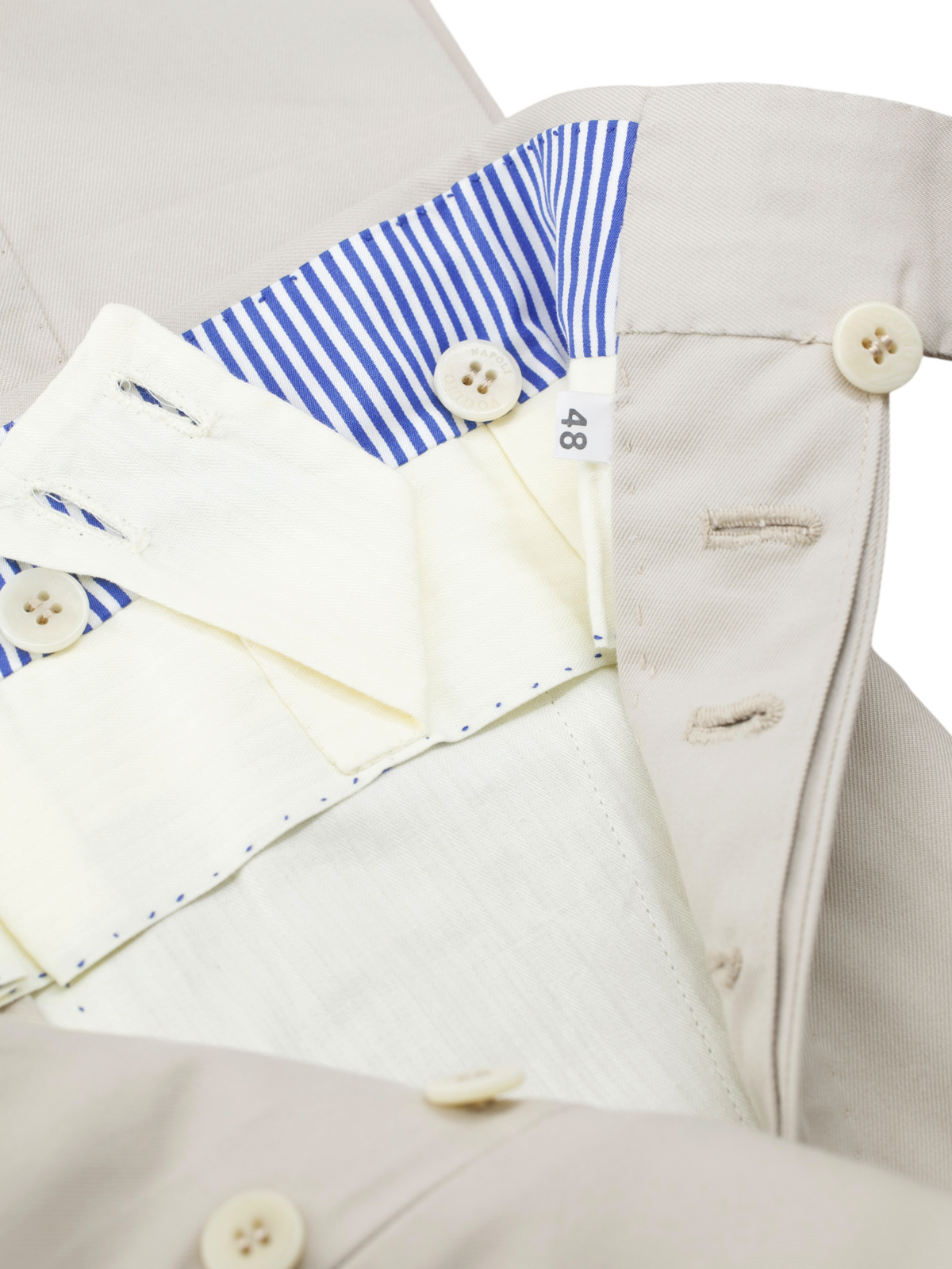 Sartoria Voglio Stone Grey Holland & Sherry Cotton Twill Sartorial Trousers