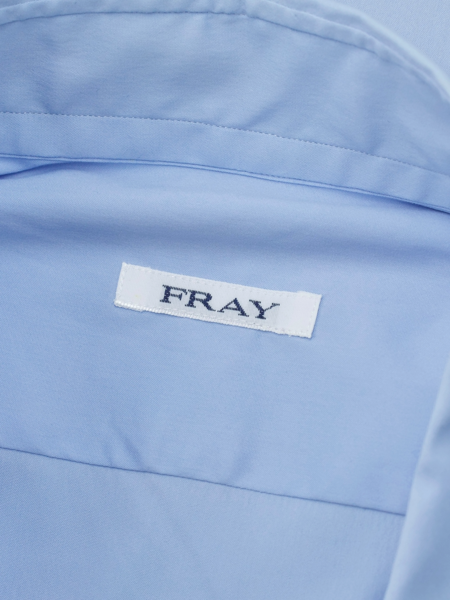 Fray Light Blue Wool-Stretch French-Cuff Button-Down Shirt