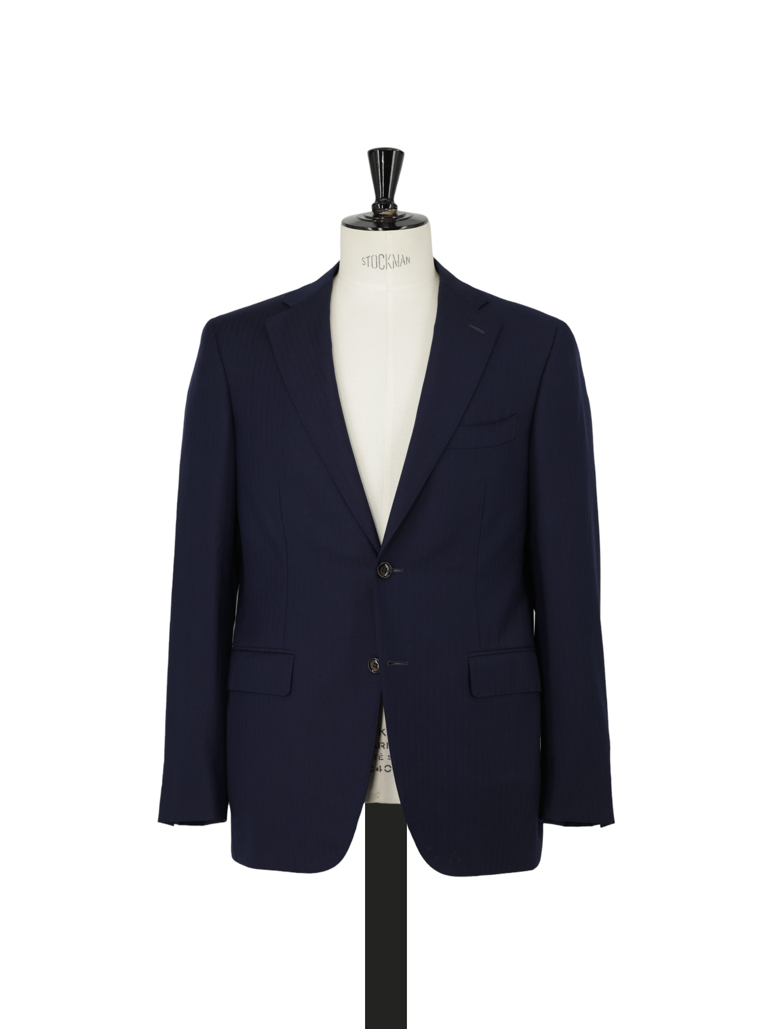 Canali Dark Blue “Exclusive” Wool Herringbone Suit + Extra Trousers