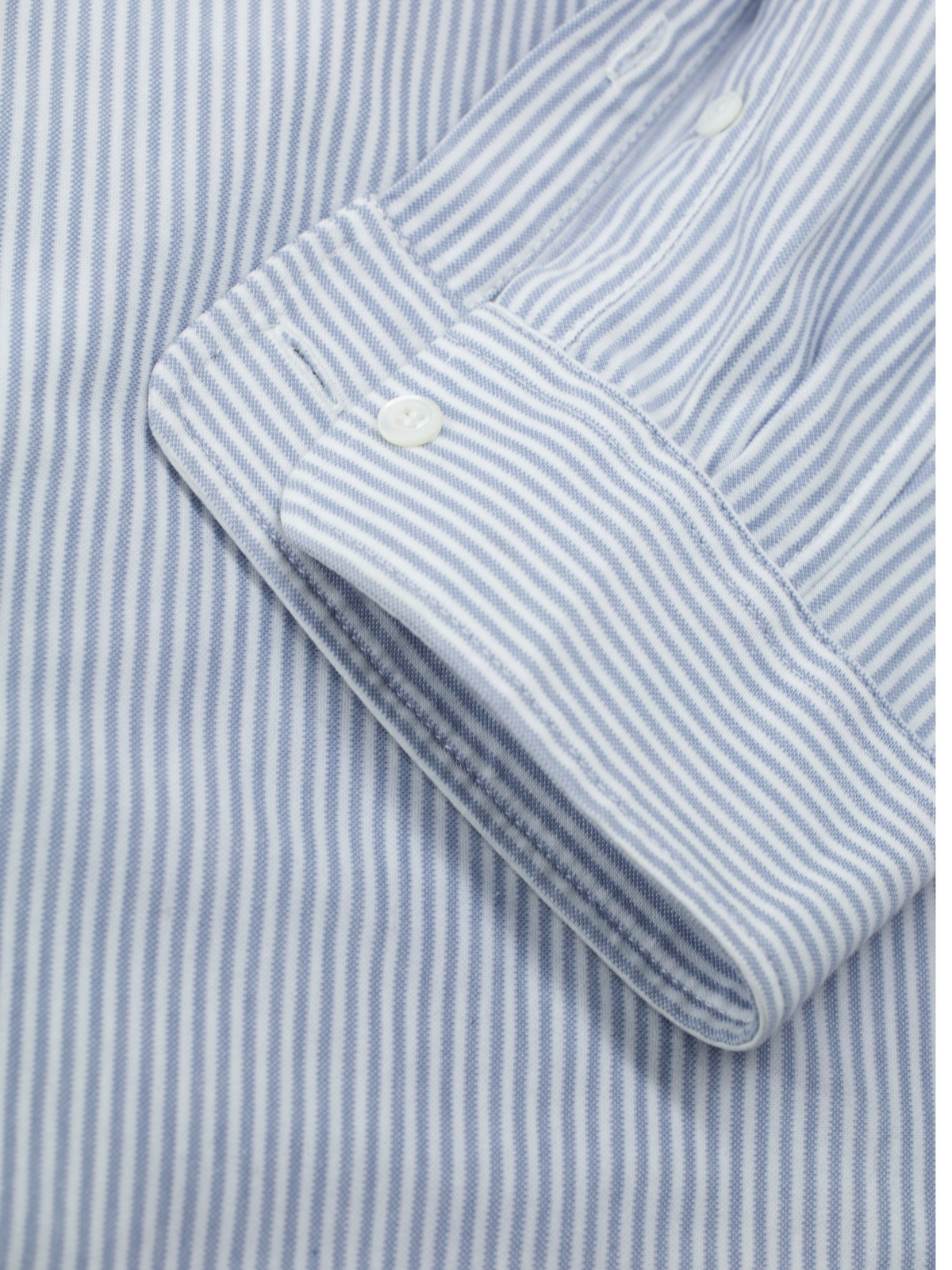 Brunello Cucinelli Light Blue & White Cotton Leisure-Fit Shirt