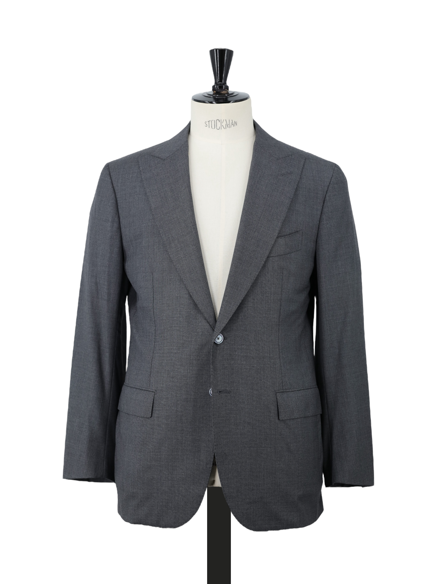 Cesare Attolini Grey Super 190's Sharkskin Pattern Jacket