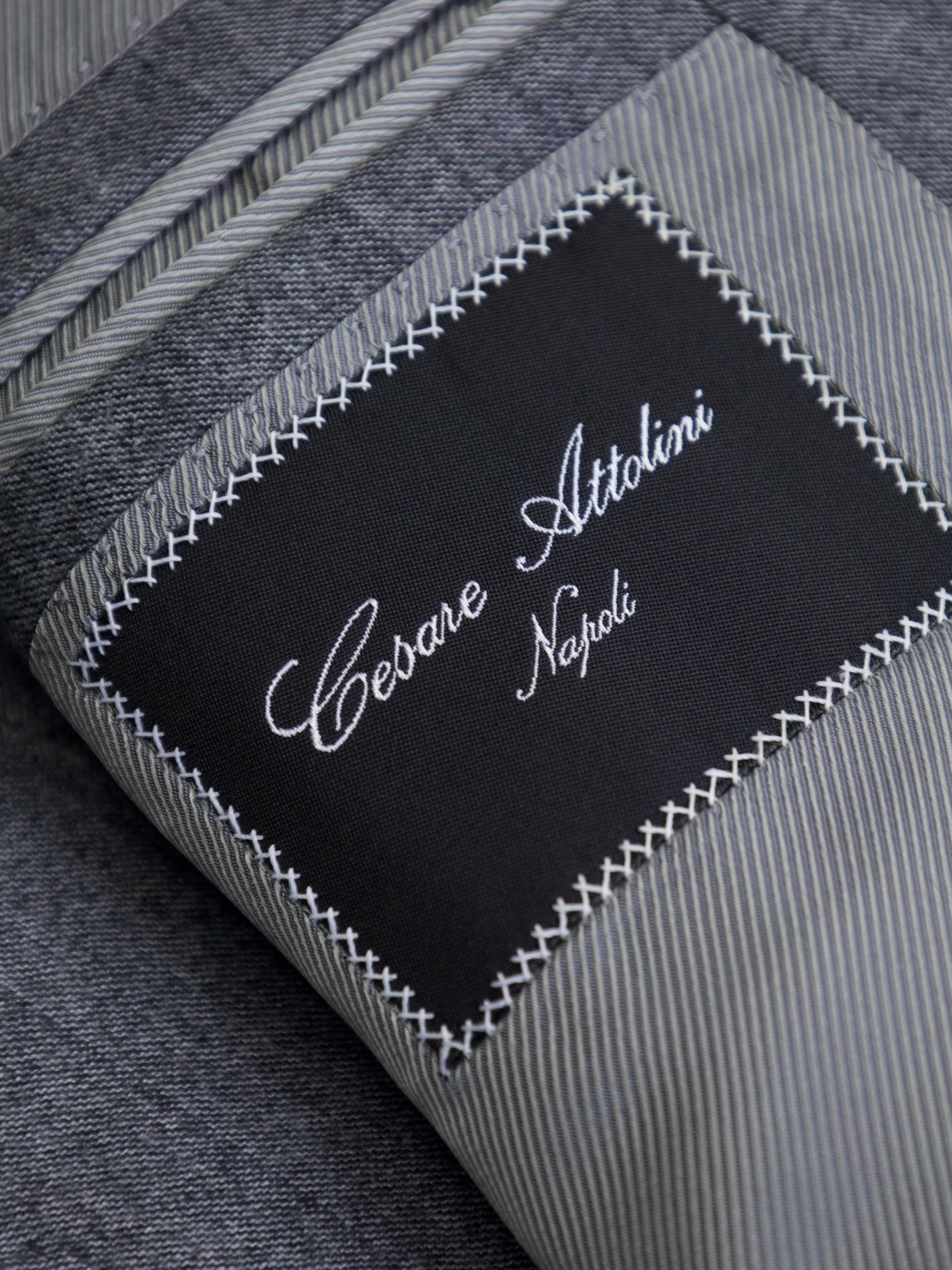 Cesare Attolini Grey Super 150's & Cashmere Pinstripe Winter Suit