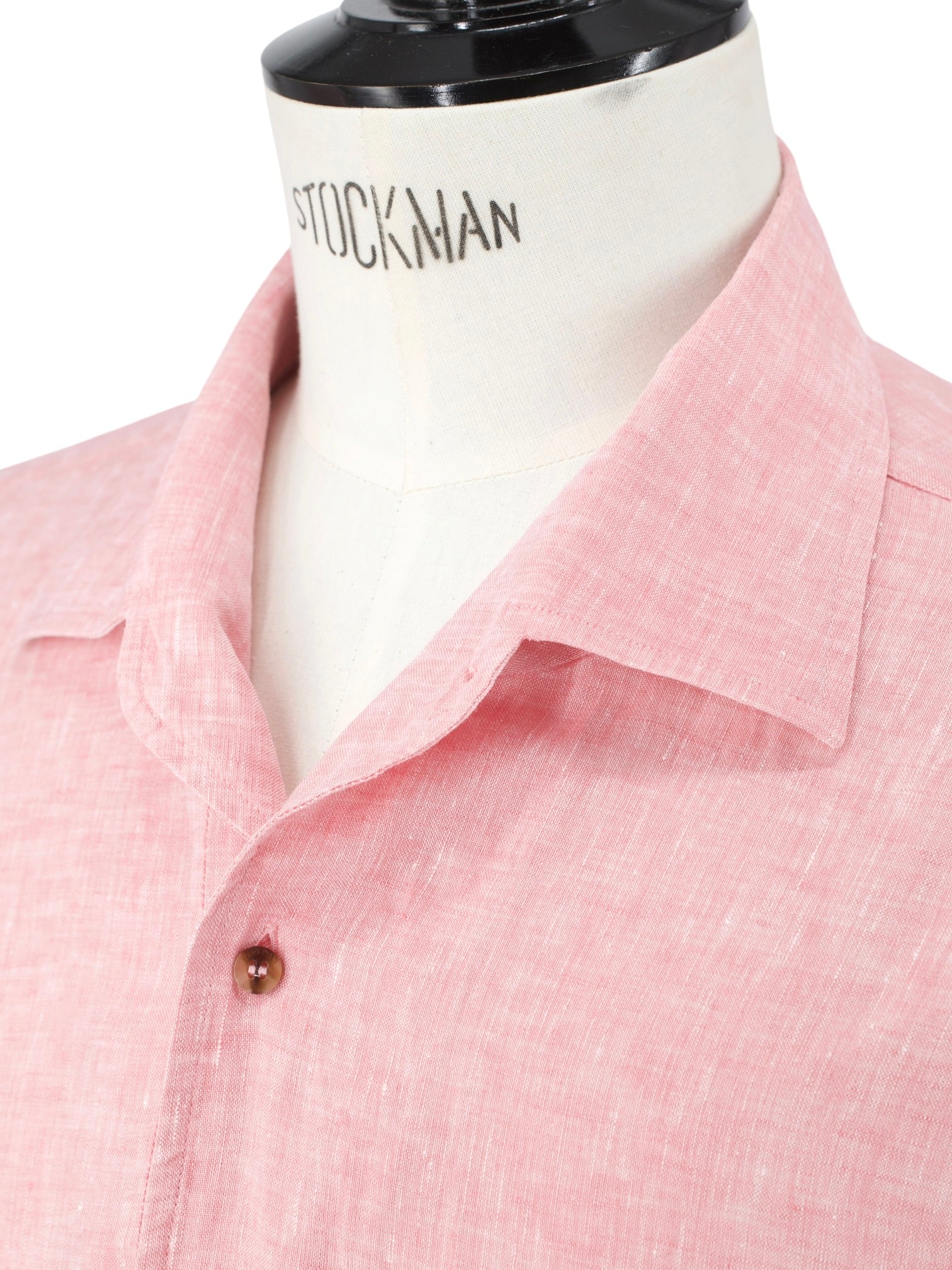 Loro Piana Pink Pure Linen Pop-Over André Shirt
