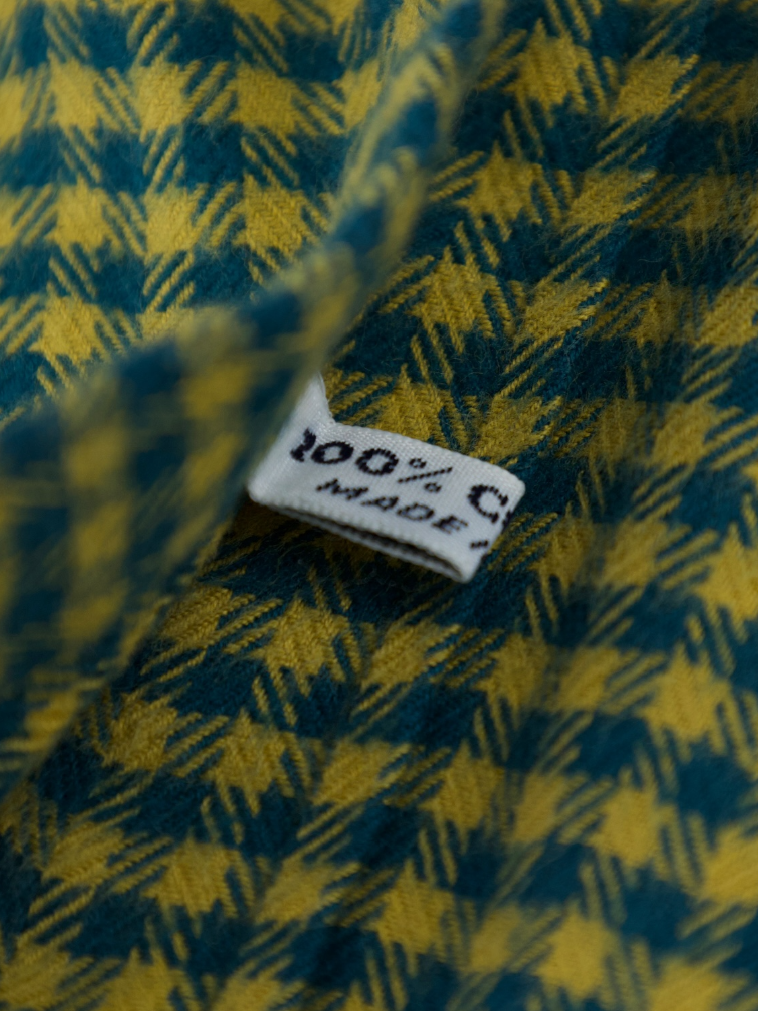 Fray Yellow & Petrol Gingham Check Flannel Shirt