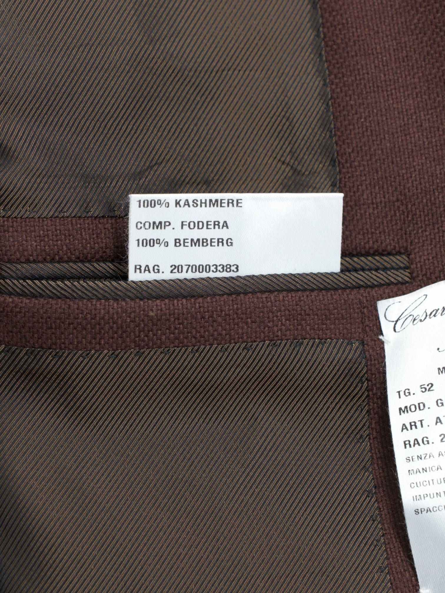 Cesare Attolini Castagne Brown Pure-Cashmere Patch-Pocket Jacket