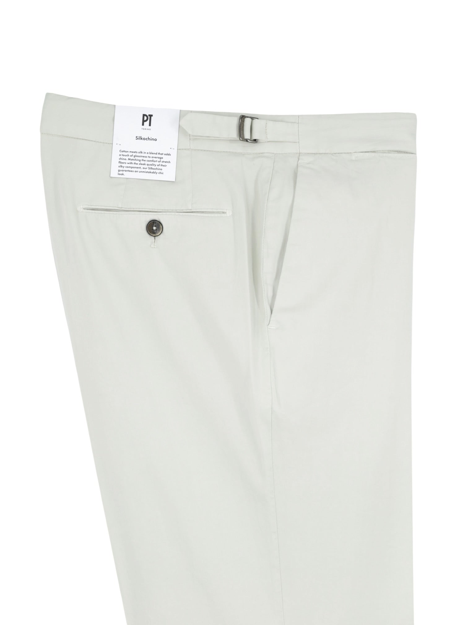 PT01 Sand Cotton & Silk "Silkchino" Trousers