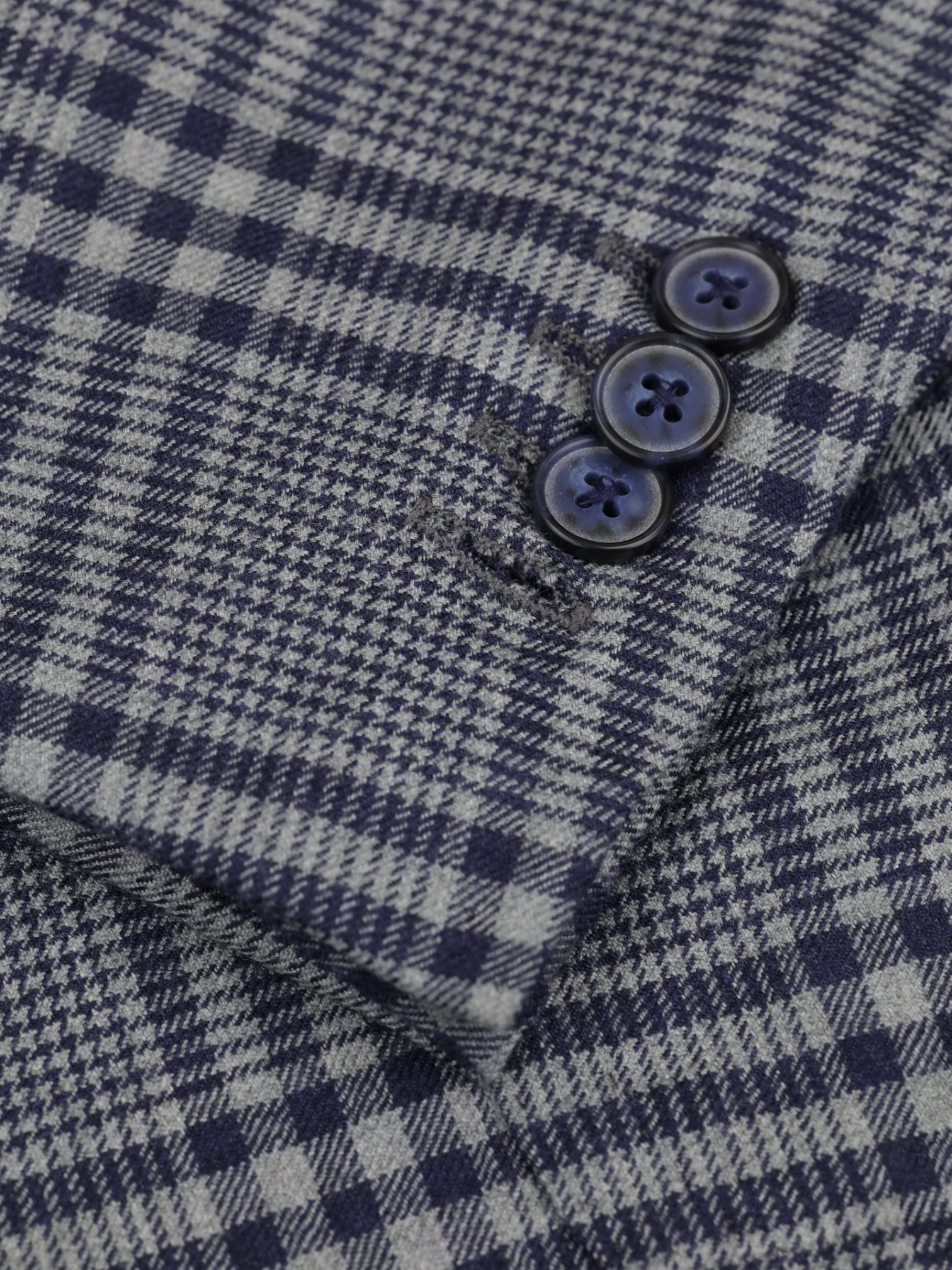 Mauro Blasi Light Grey Cashmere & Stretch Glenplaid Jacket