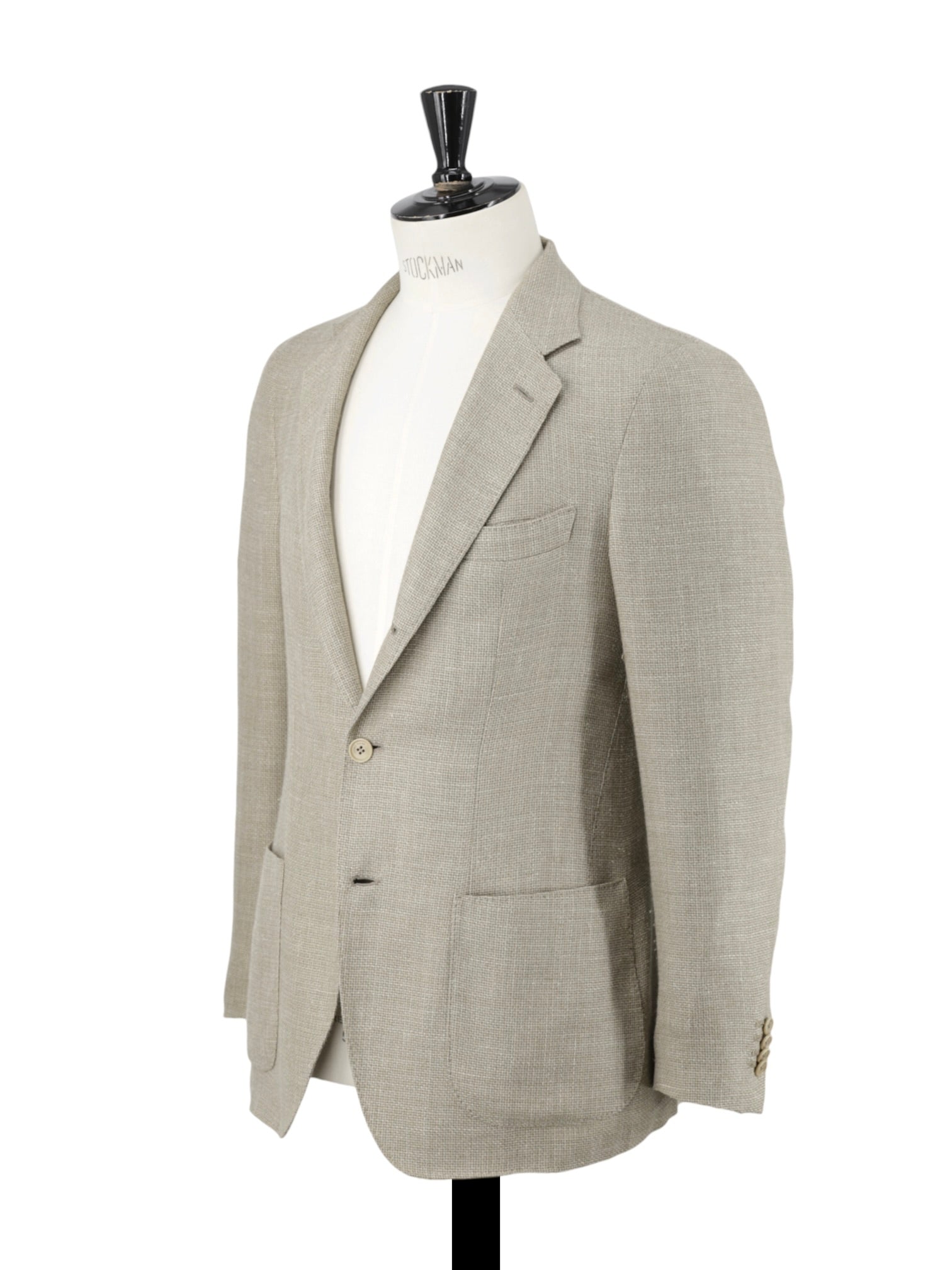Loro Piana Pistache Green Wool, Silk & Linen Plain-Weave Jacket