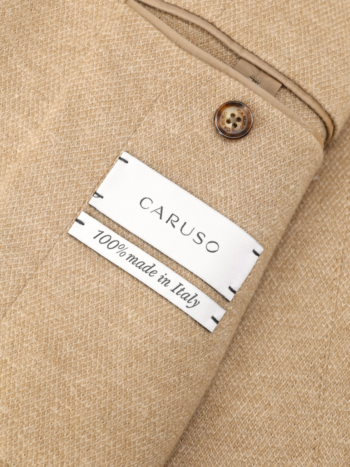 Caruso Light Brown Pure Camel Micro-Structure "Aida" Jacket
