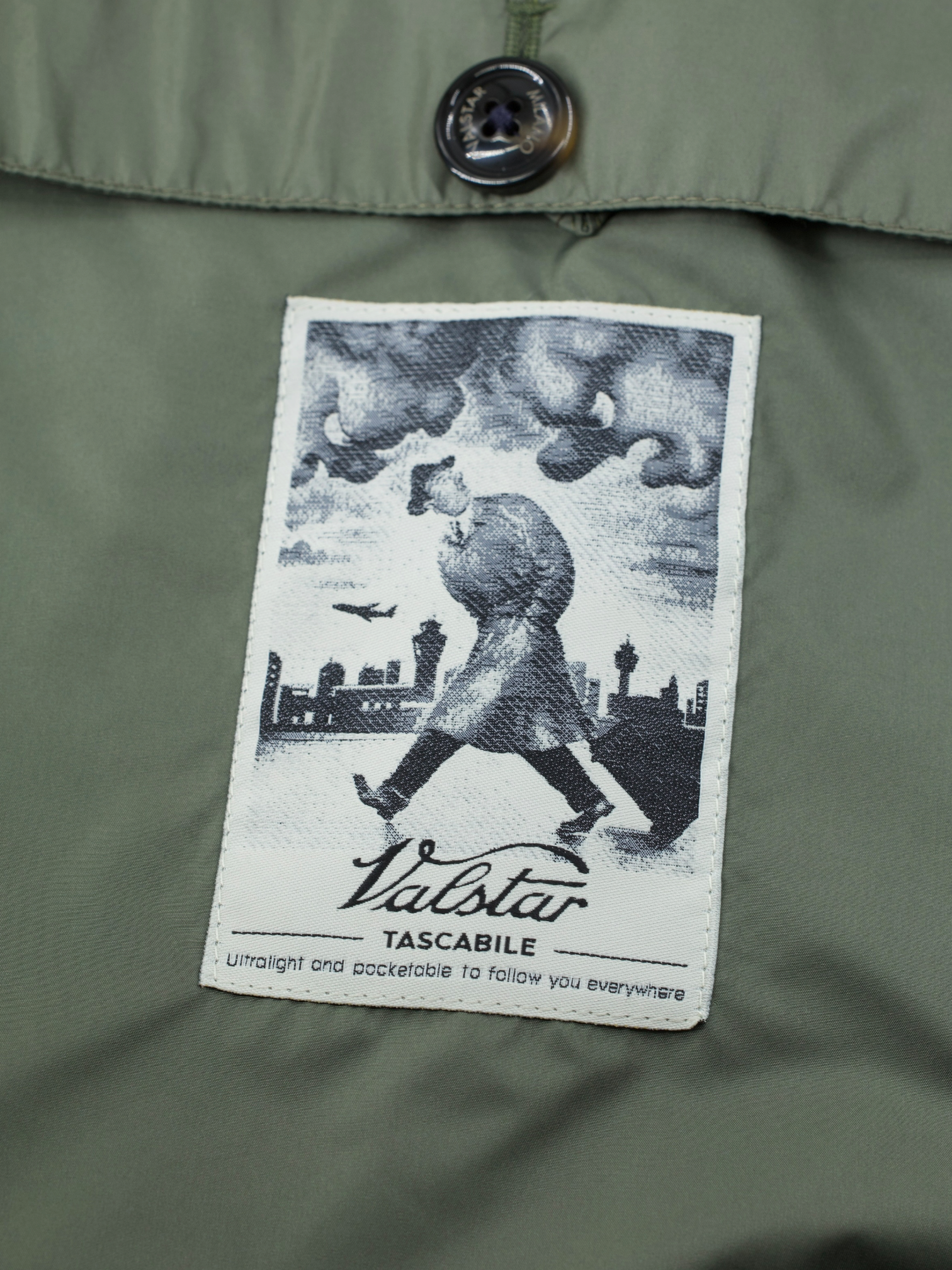 Valstar Navy Superlight Water-Repellent "Tascabile" Raincoat
