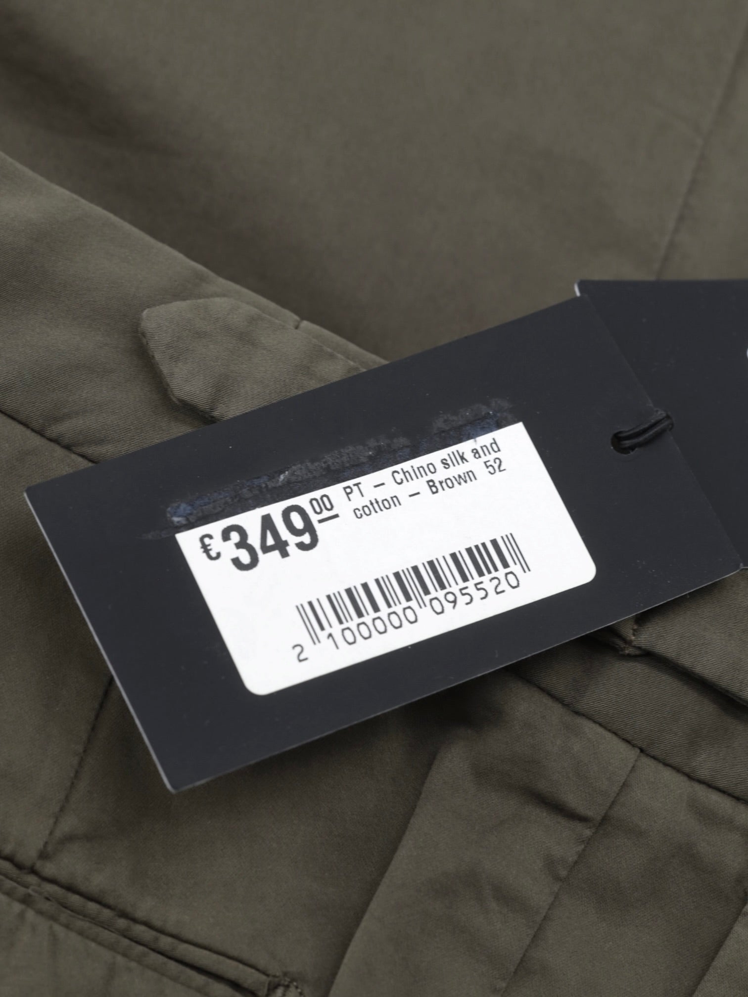 PT01 Brown Cotton & Silk "Silkchino" Trousers