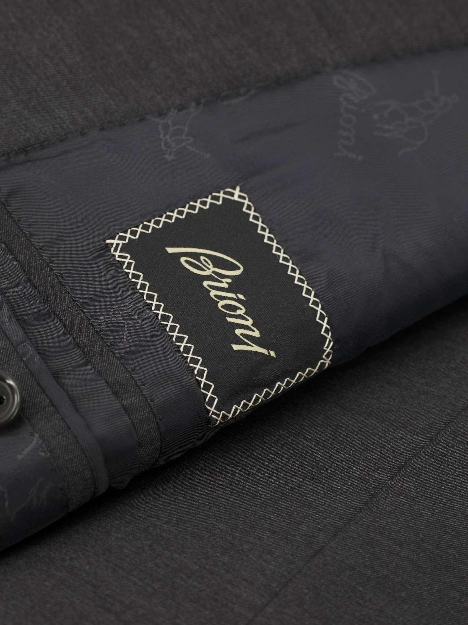 Brioni Dark Grey Wool & Silk Twill Senato Suit