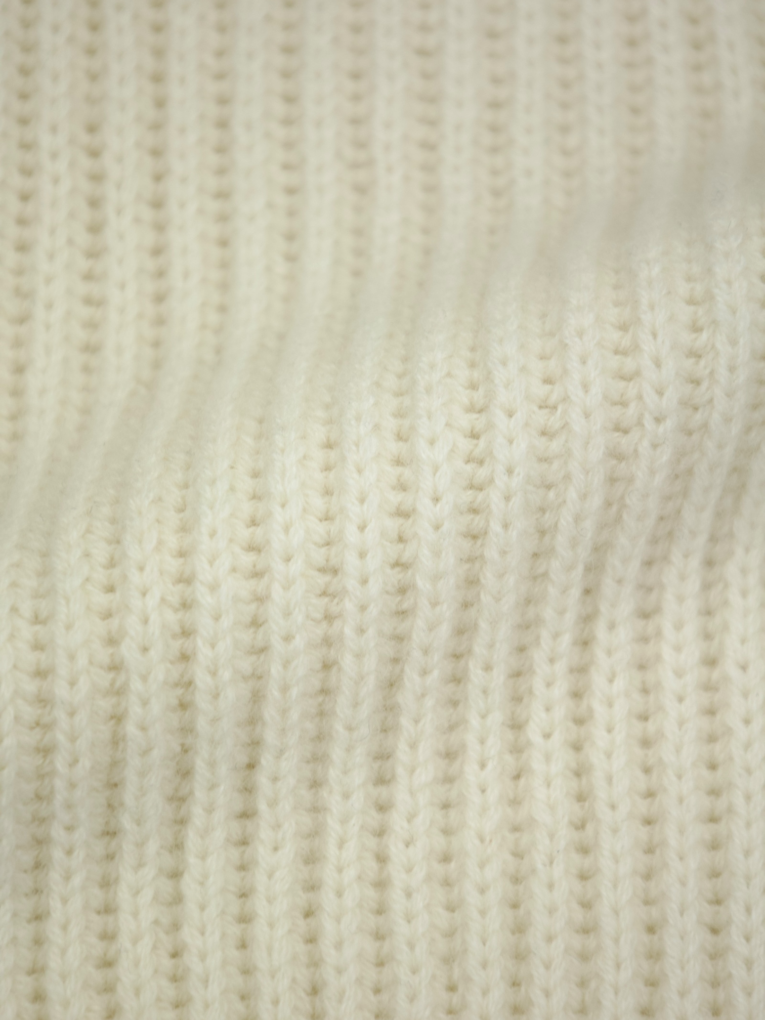 Fedeli Offwhite Rib-Knitted Cashmere Fullzip Knitwear