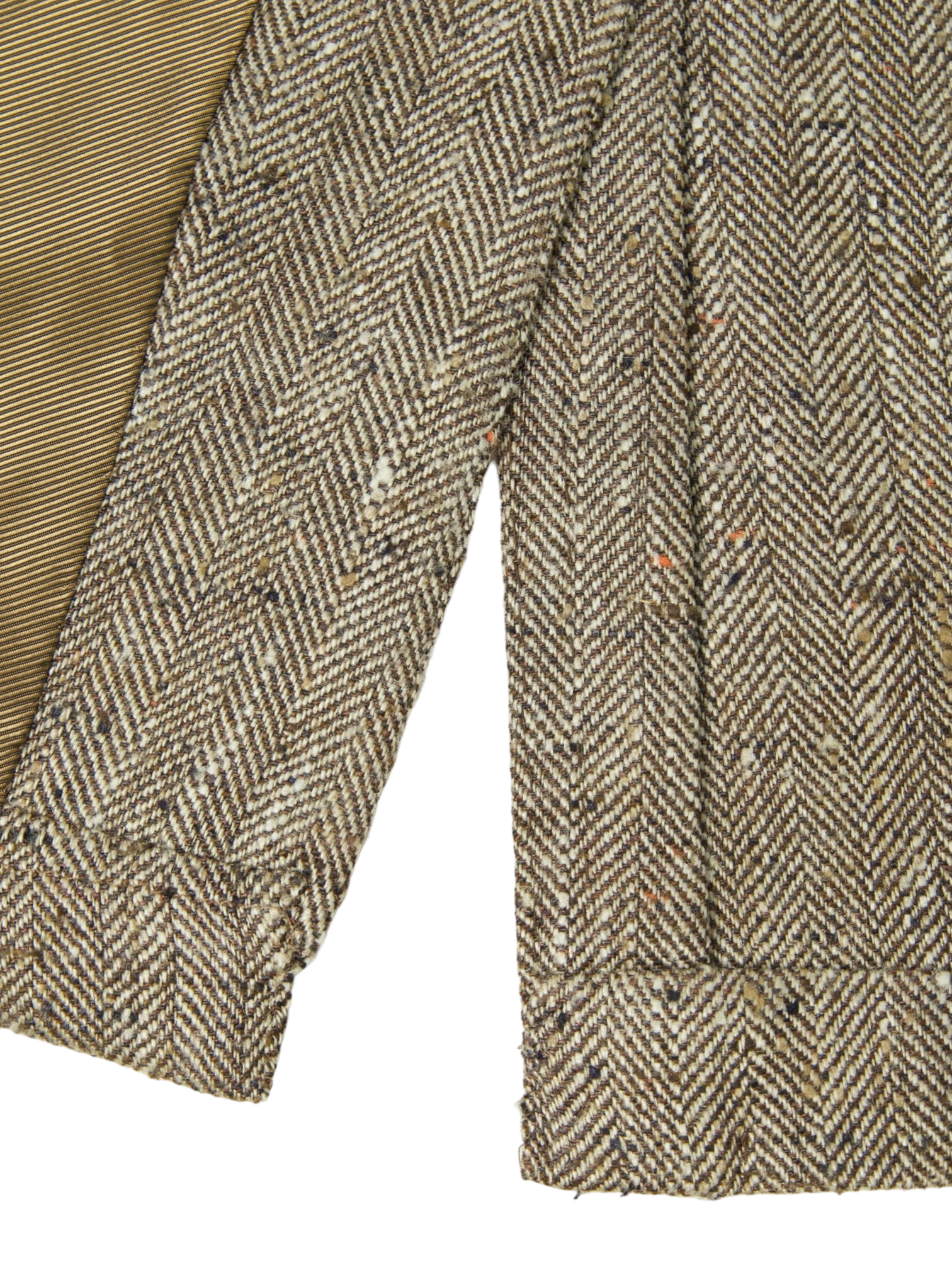 Orazio Luciano Beige Silk & Linen Irish Donegal Jacket