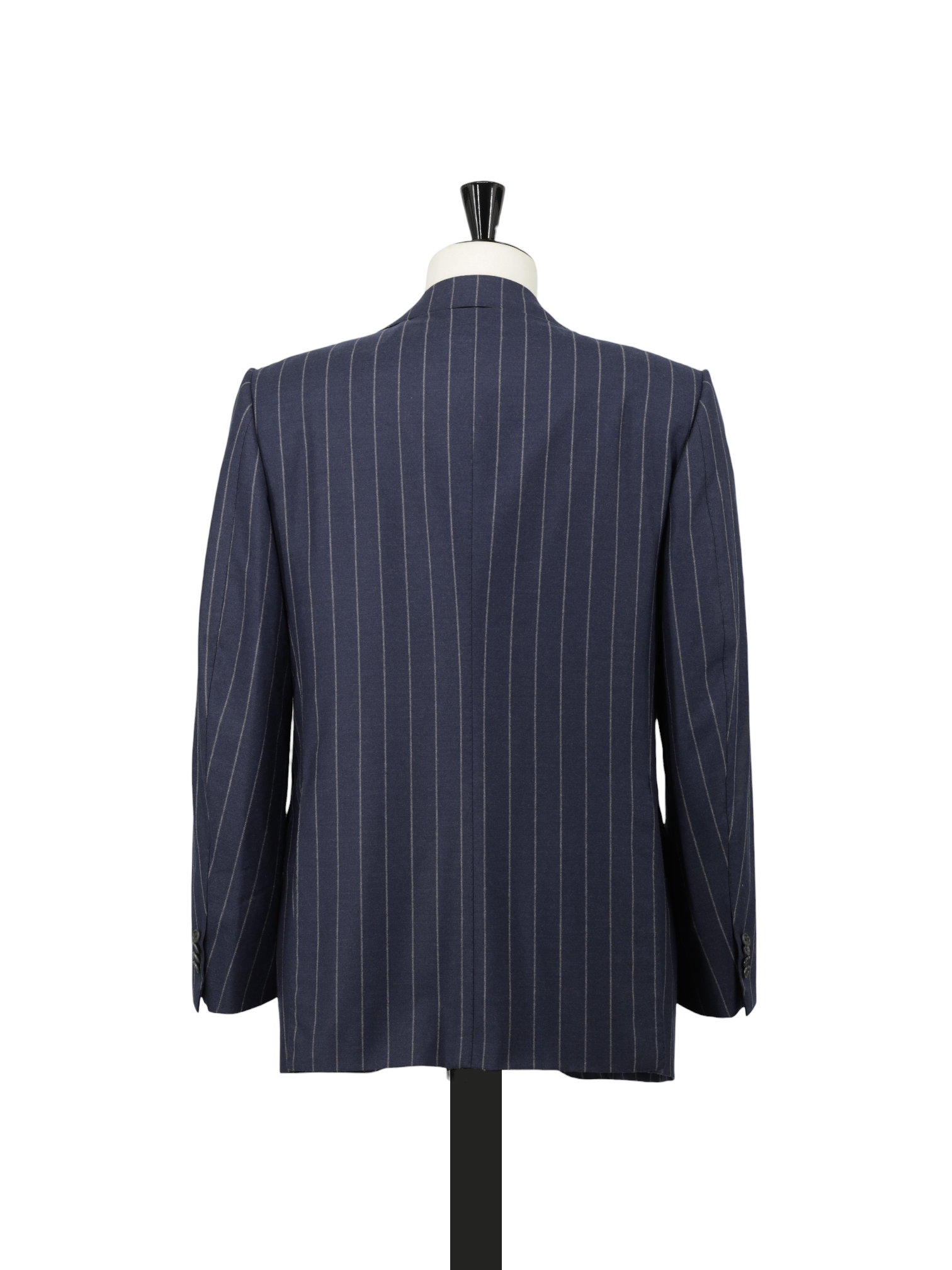 Cesare Attolini Dark Blue 3-Piece Super 150's Flannel Chalkstripe Suit