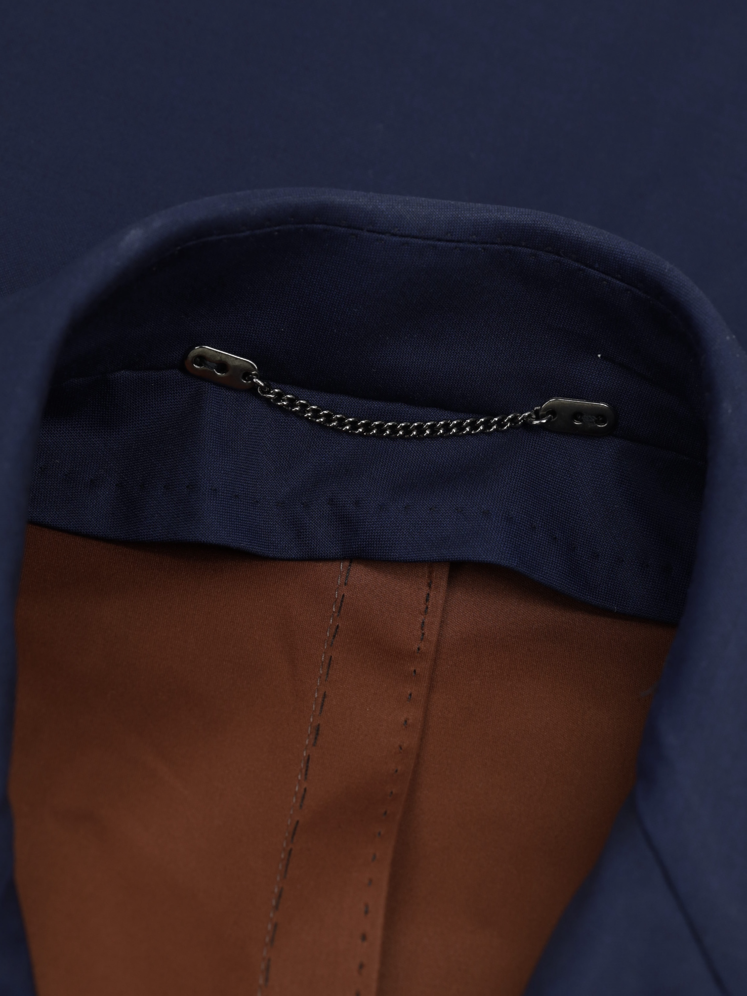 Cesare Attolini Navy Storm-System Wool Carcoat