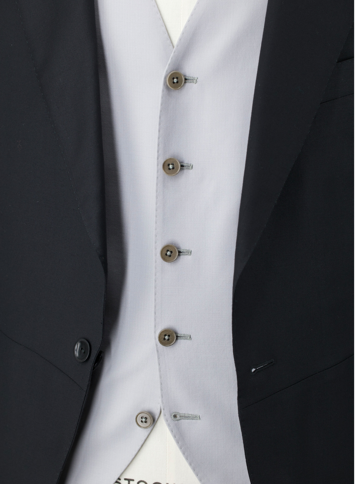 Ermenegildo Zegna Black & Grey Trofeo-Wool Traditional Morning Suit